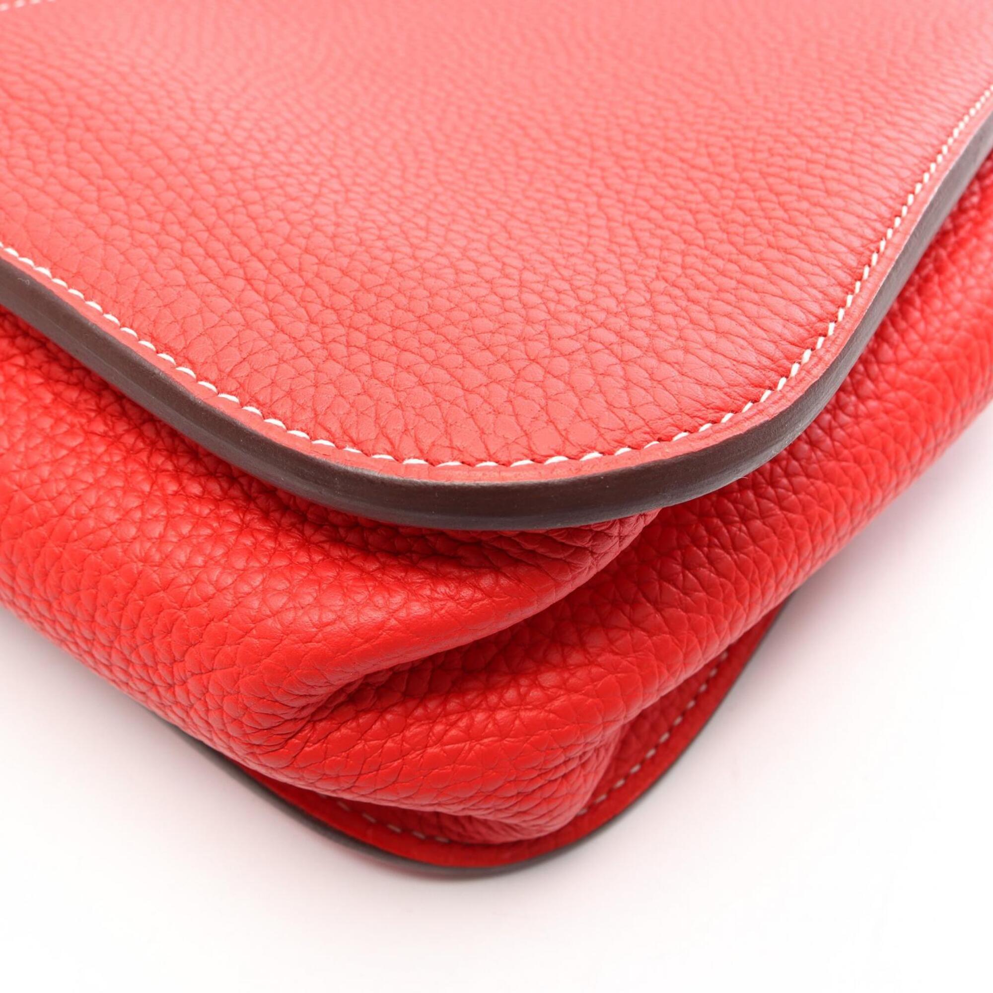 Hermes Red Color Togo Leather Handbag (Pre-Owned)