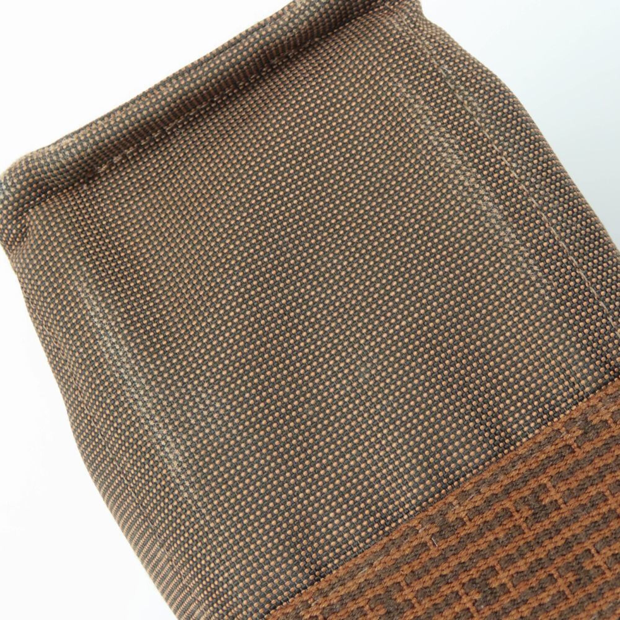 Hermes Her Line Brown Polyester Tote Bag (Pre-Owned)