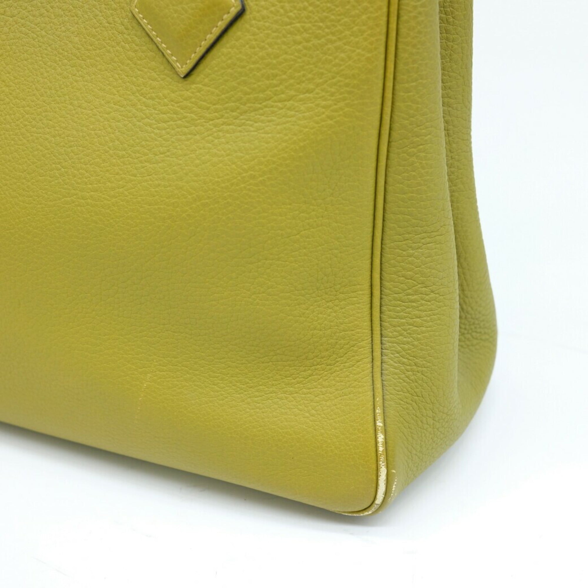 Hermes Anis Green Taurillon Clemence Leather Tote Bag (Pre-Owned)