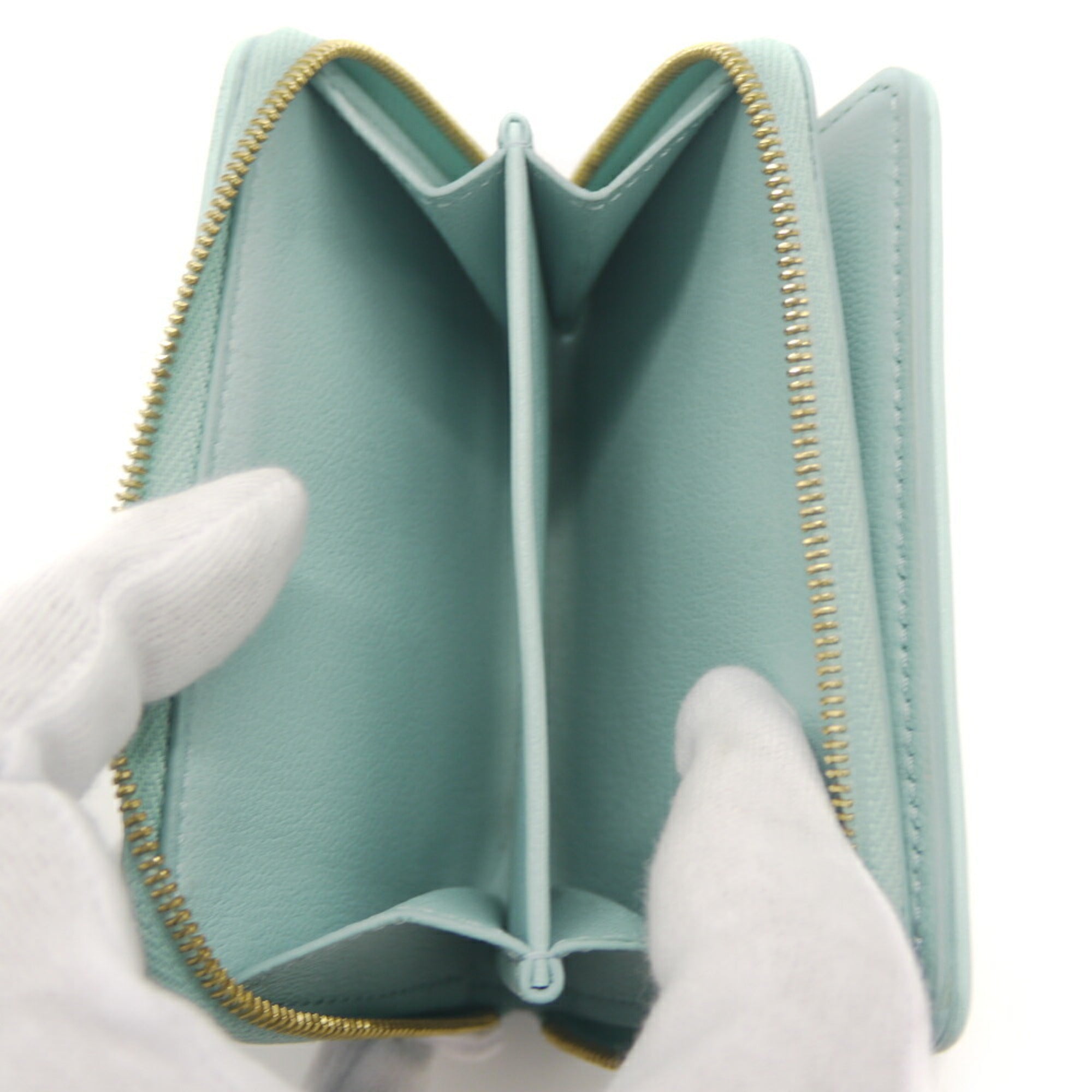Louis Vuitton Blue Leather Long Wallet (Bi-Fold) (Pre-Owned)