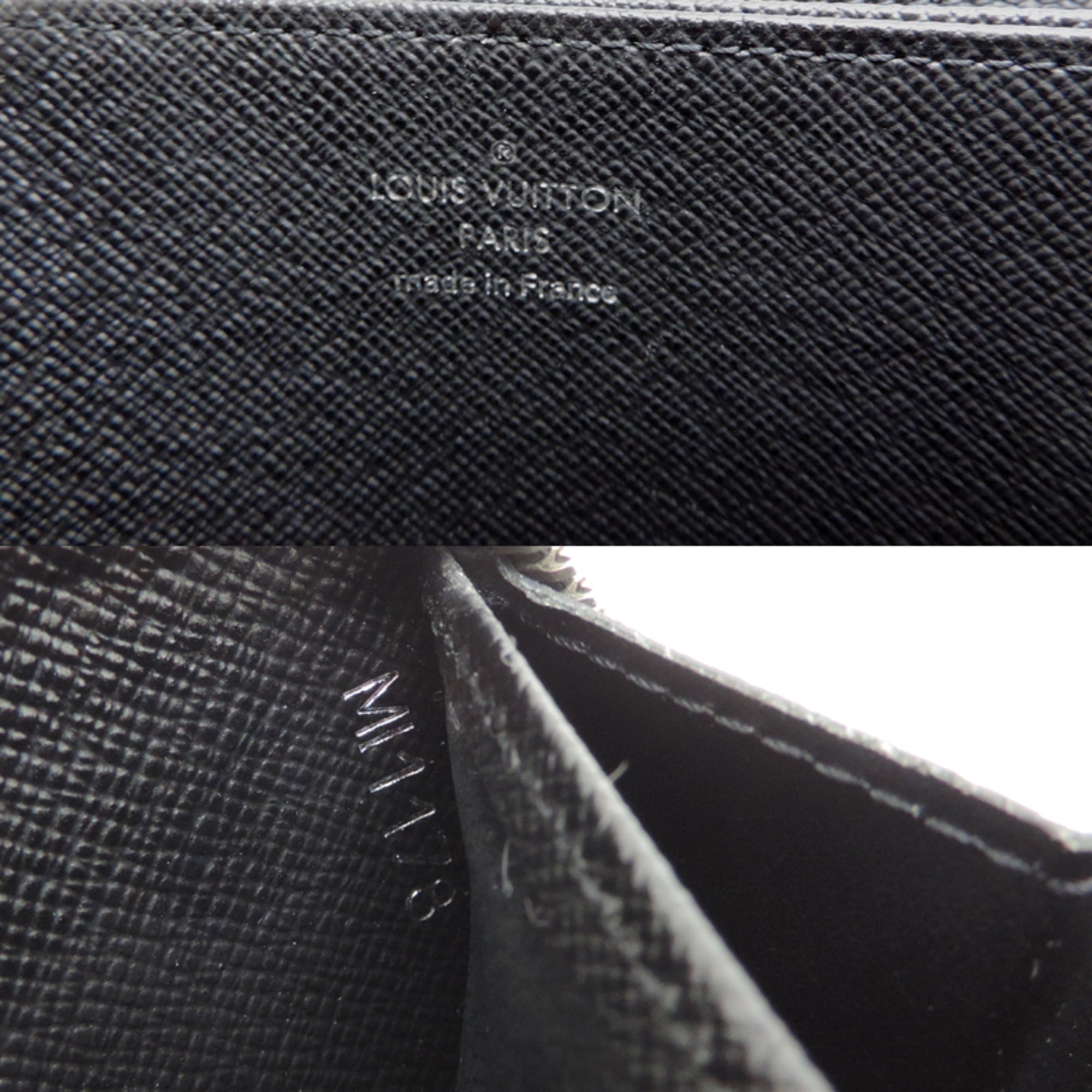 Louis Vuitton Black Noir Epi Leather Long Wallet (Bi-Fold) (Pre-Owned)