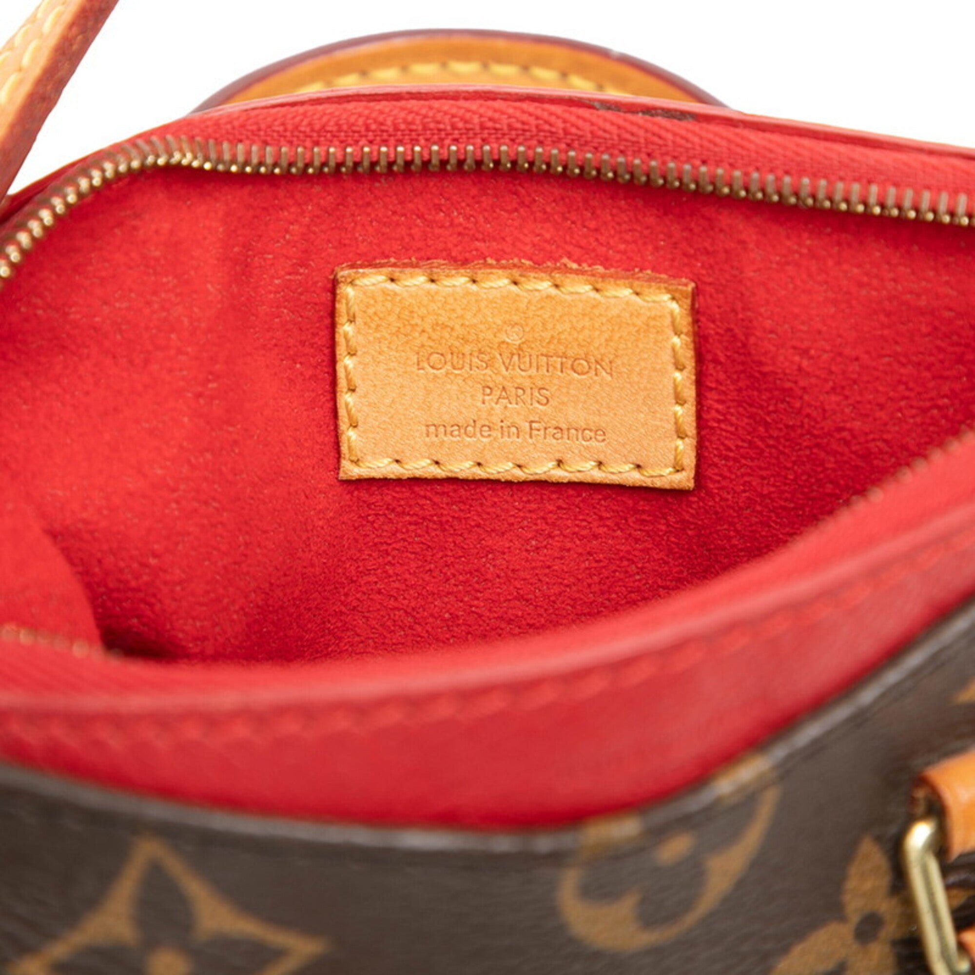 Louis Vuitton Brown Cerise Red Color Pvc Leather Handbag Shoulder Bag (Pre-Owned)