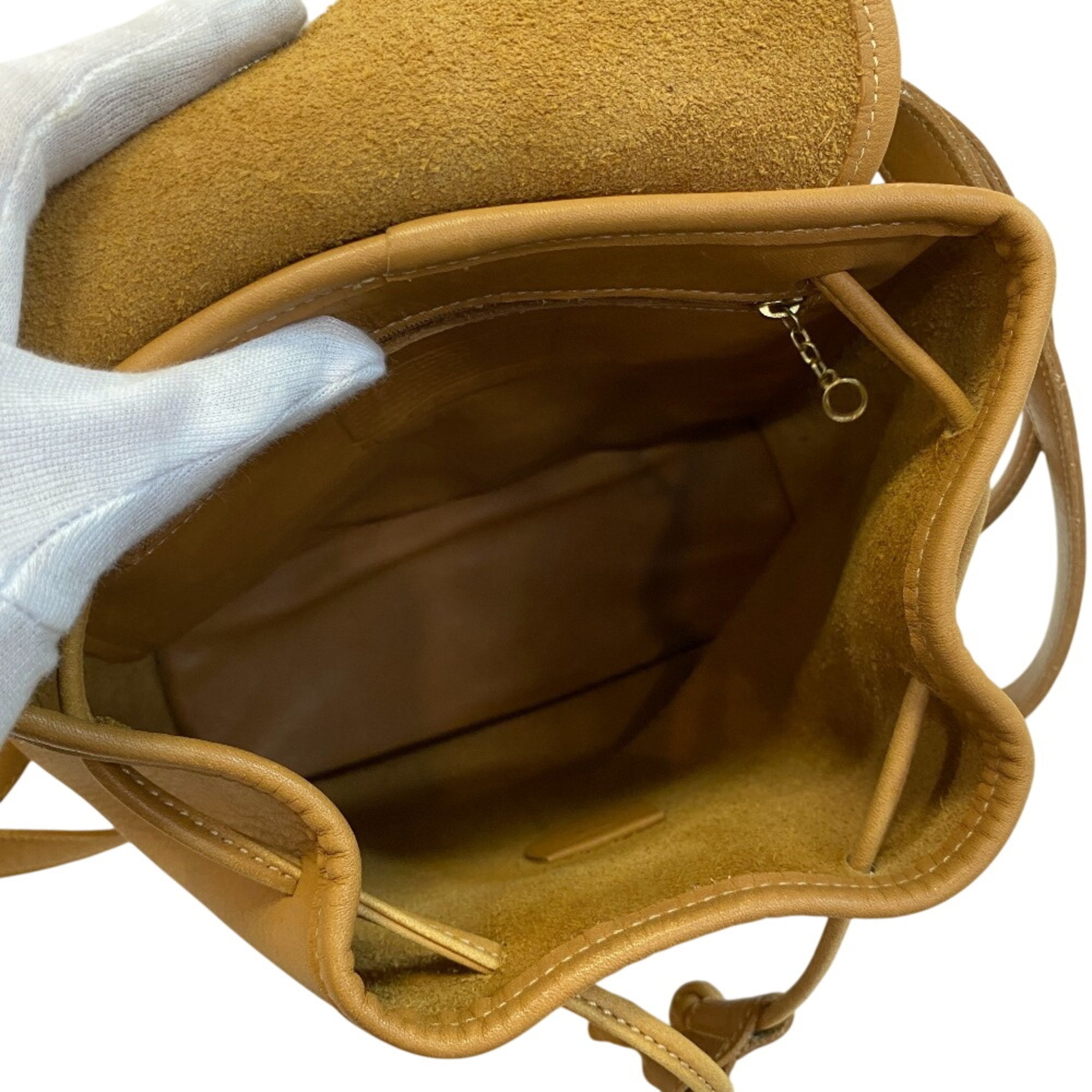 Coach Beige Leather Backpack (Pre-Owned)
