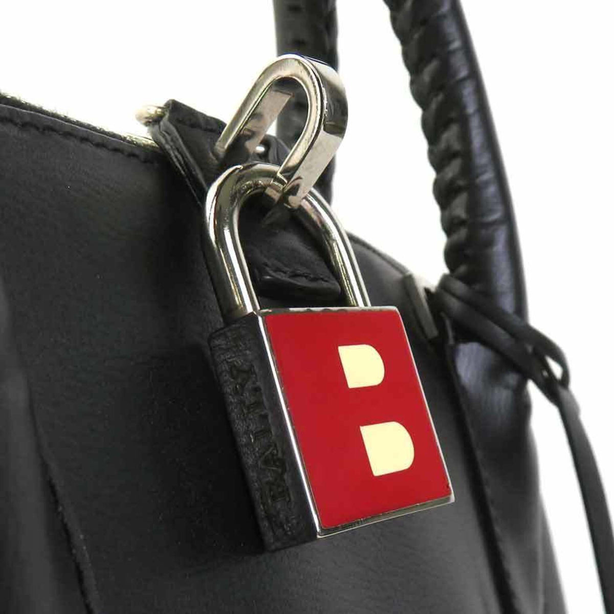 Bally Black Leather Handbag Shoulder Bag (Pre-Owned)