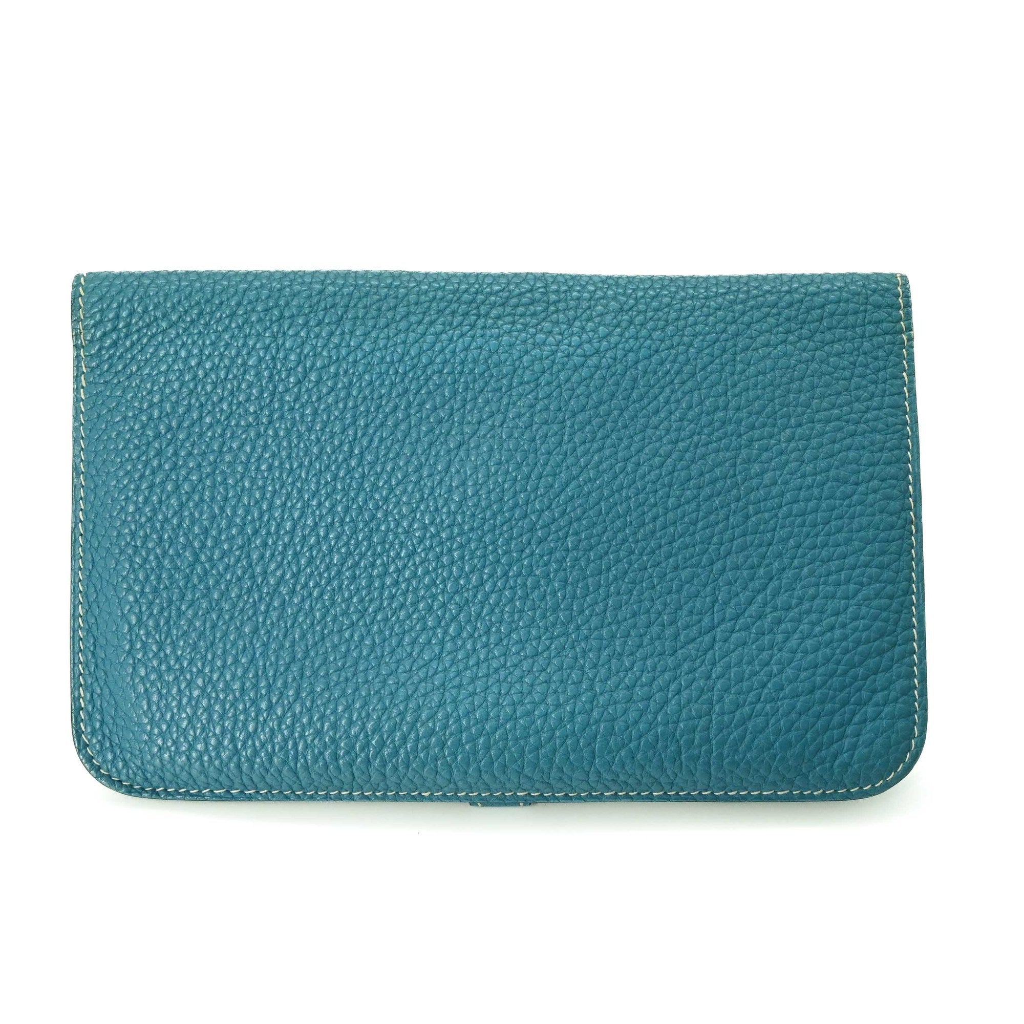 Hermes Dogon Duo Blue Jean Togo Leather Wallet (Bi-Fold) (Pre-Owned)