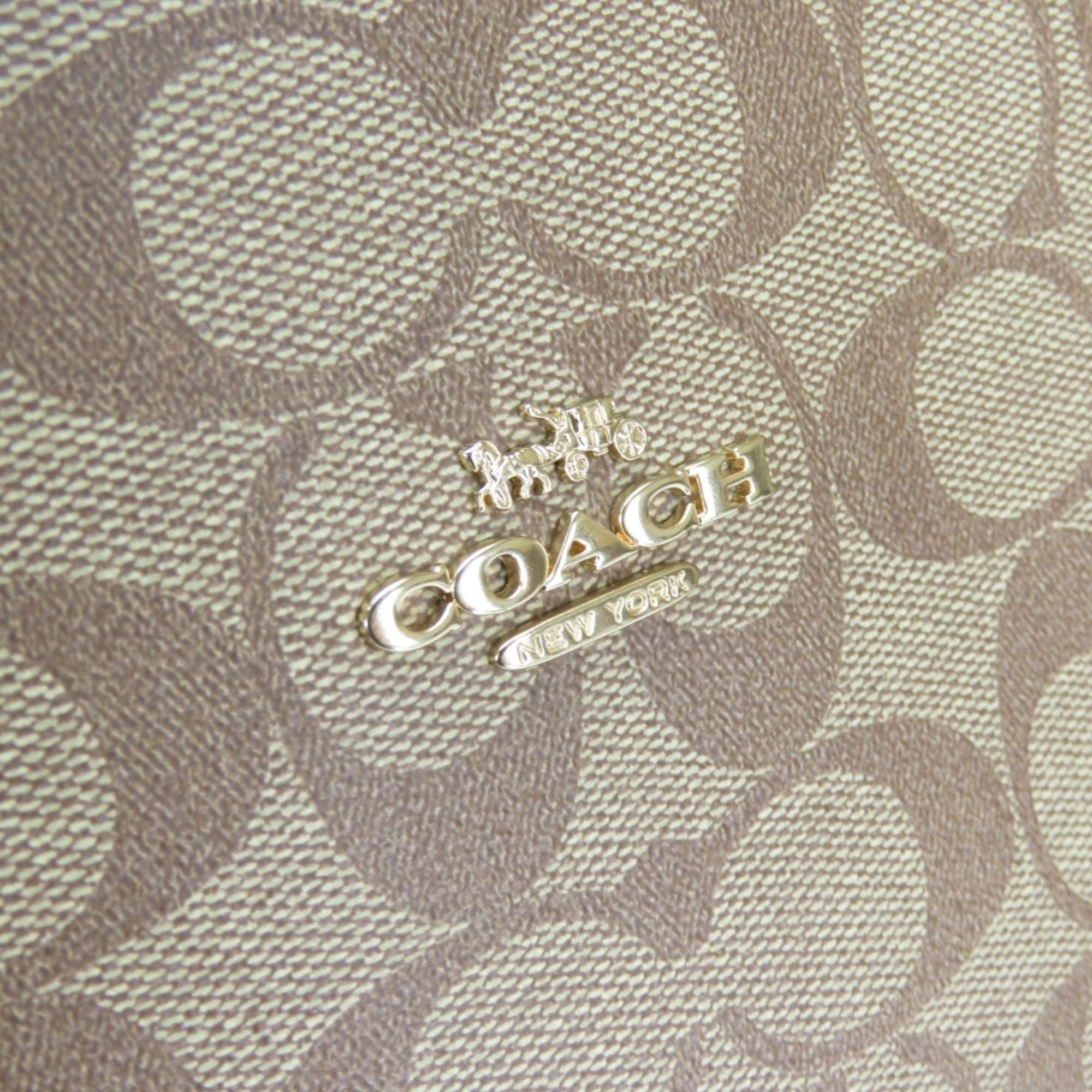 Coach Signature Black Brown Pvc Leather Tote Bag (Pre-Owned)