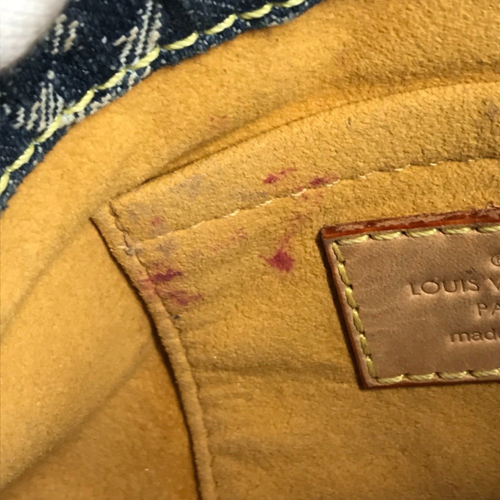 Louis Vuitton Monogram Denim Blue Monogram Denim Handbag (Pre-Owned)