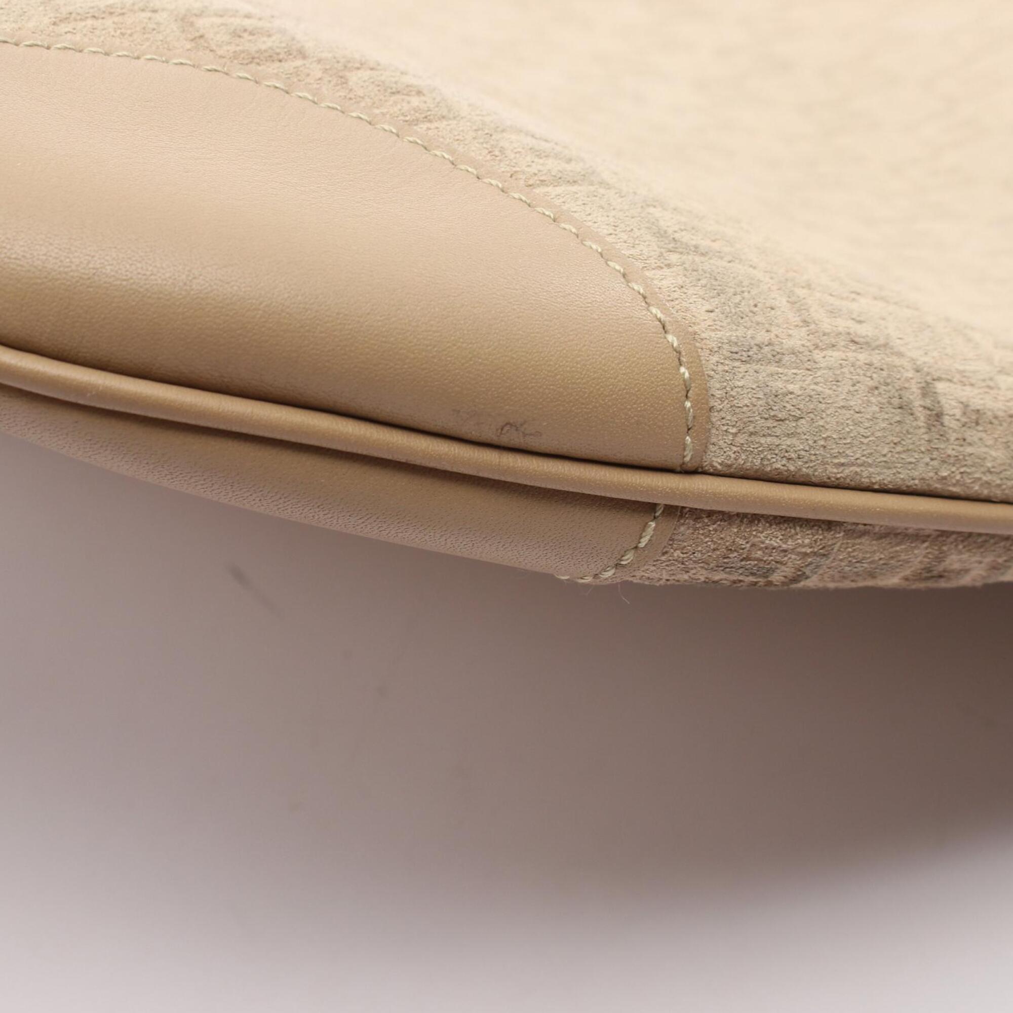 Gucci Beige Suede Leather Handbag Shoulder Bag (Pre-Owned)