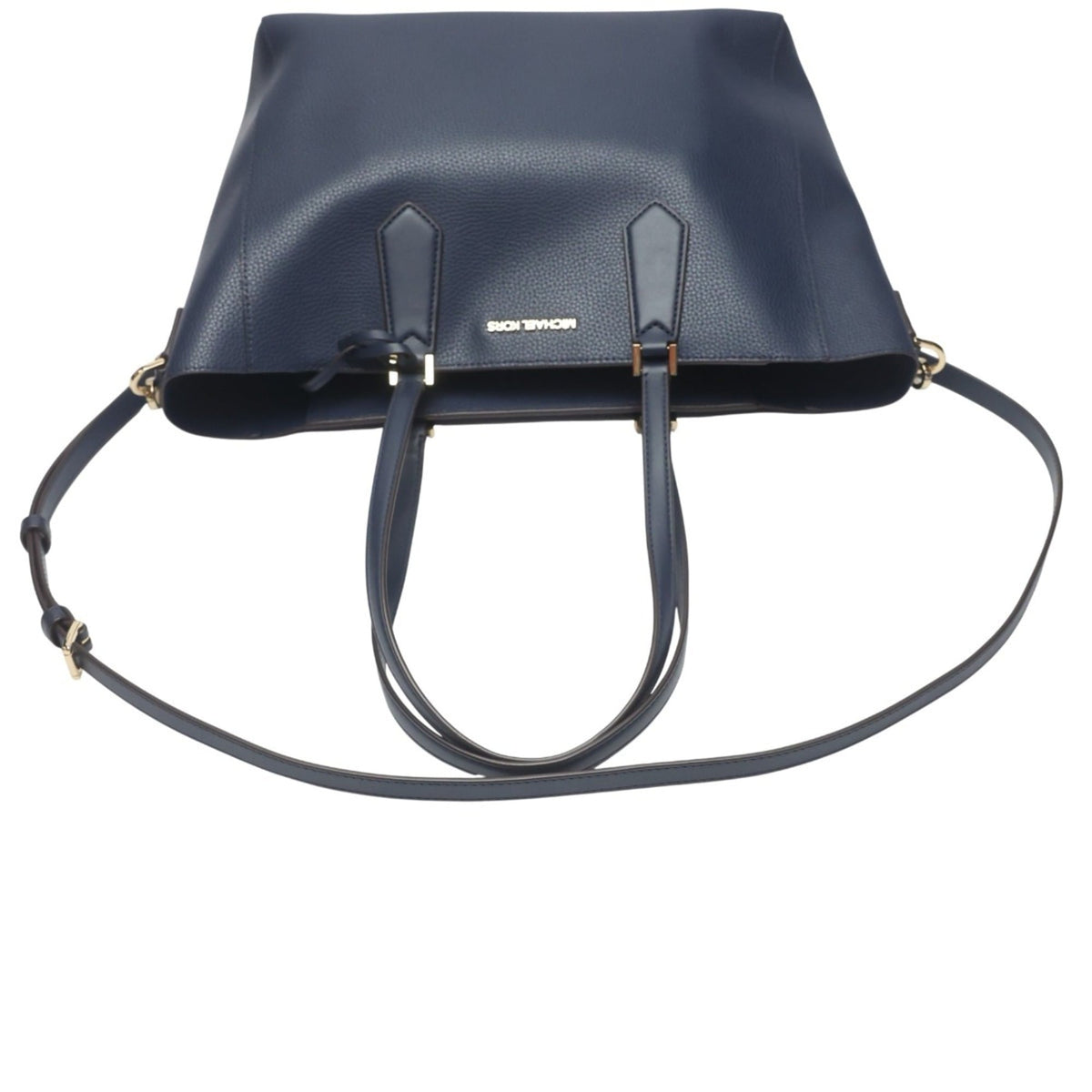 Michael Kors Navy Leather Shoulder Bag Tote Bag (Pre-Owned)