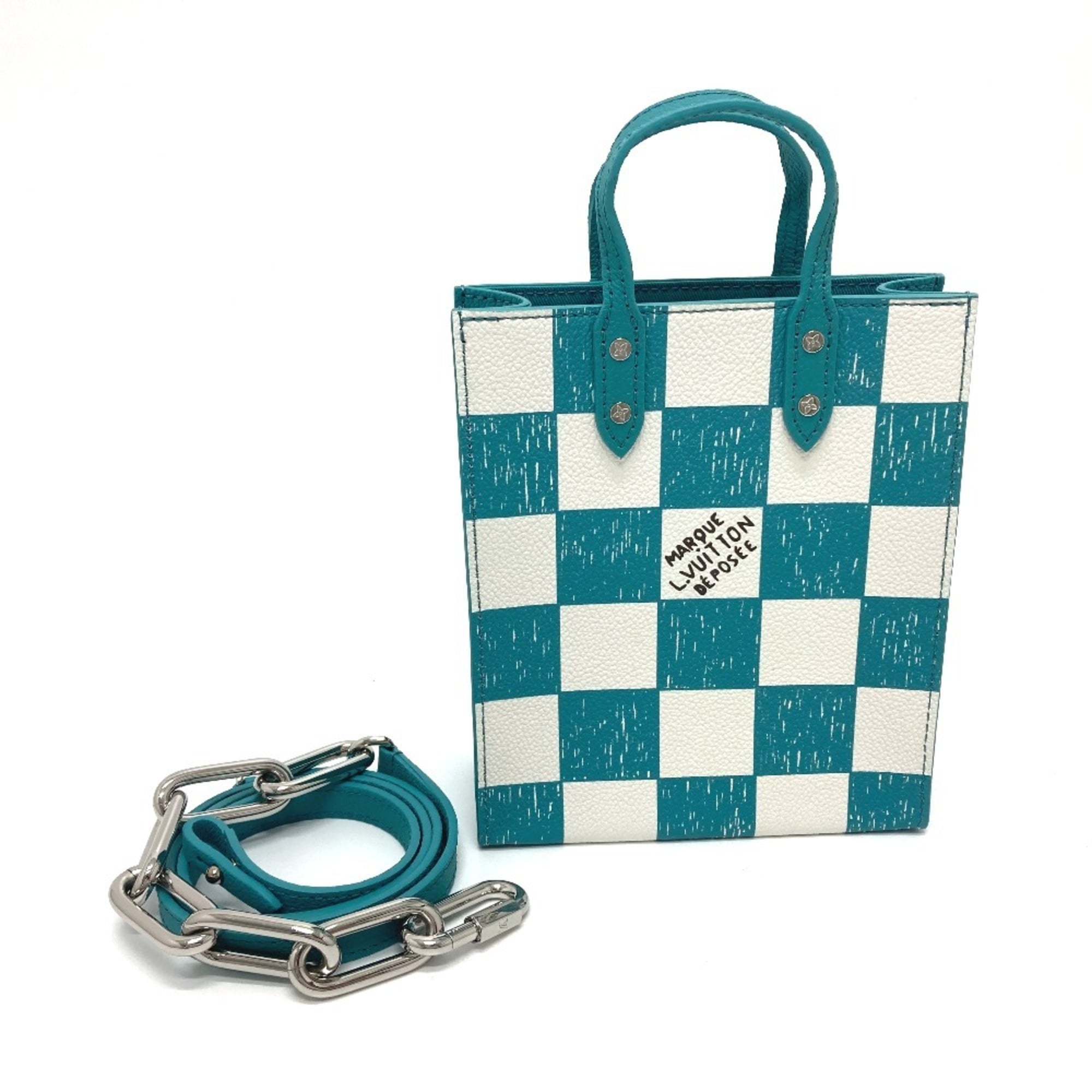 Louis Vuitton Blue Leather Shoulder Bag (Pre-Owned)