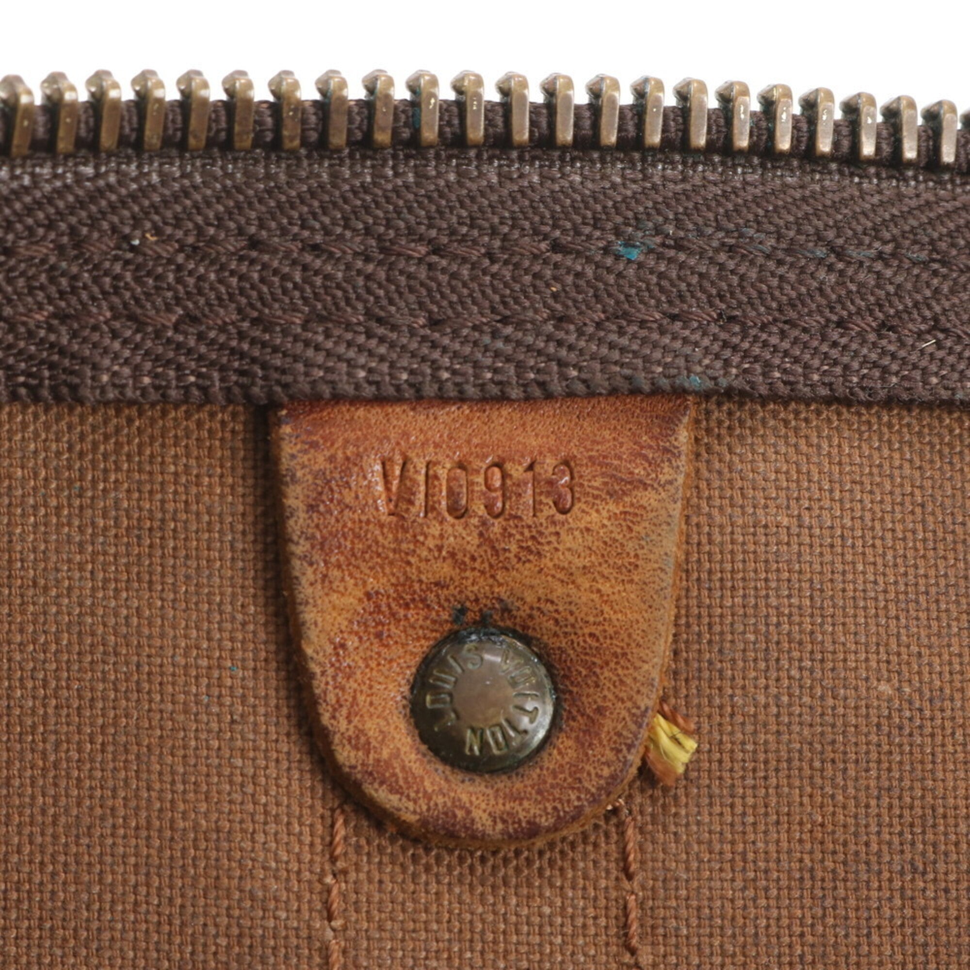 Louis Vuitton Brown Leather Coated Canvas Boston Bag Shoulder Bag (Pre-Owned)