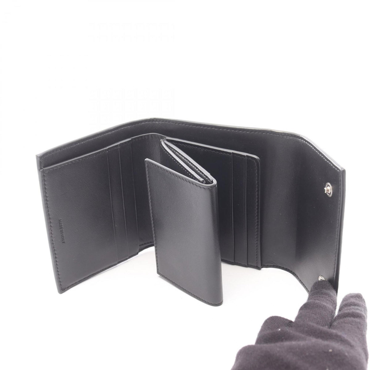 Celine Black Leather Wallet (Tri-Fold) (Pre-Owned)