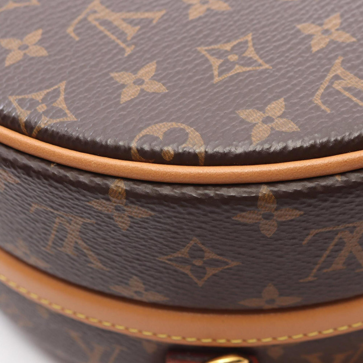 Louis Vuitton Brown Coated Canvas Leather Handbag Pouch (Pre-Owned)
