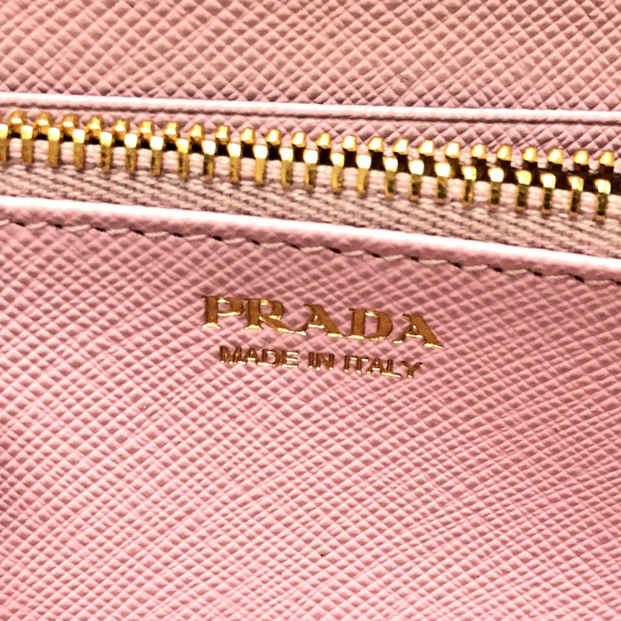 Prada Pink Saffiano Metal Long Wallet (Bi-Fold) (Pre-Owned)