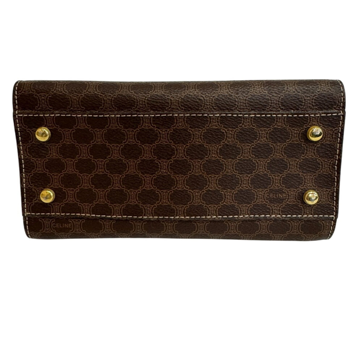 Celine Macadam Brown Leather Handbag (Pre-Owned)