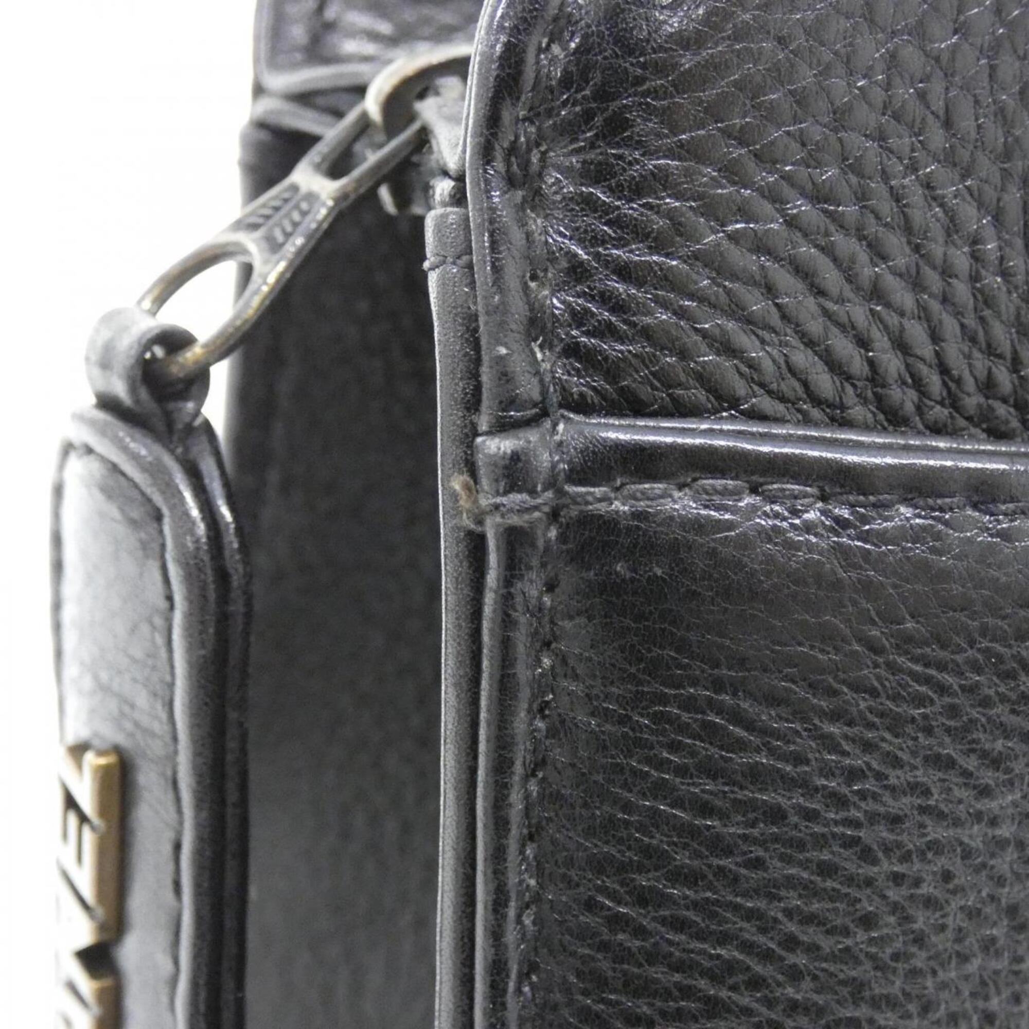 Chanel Black Leather Handbag (Pre-Owned)