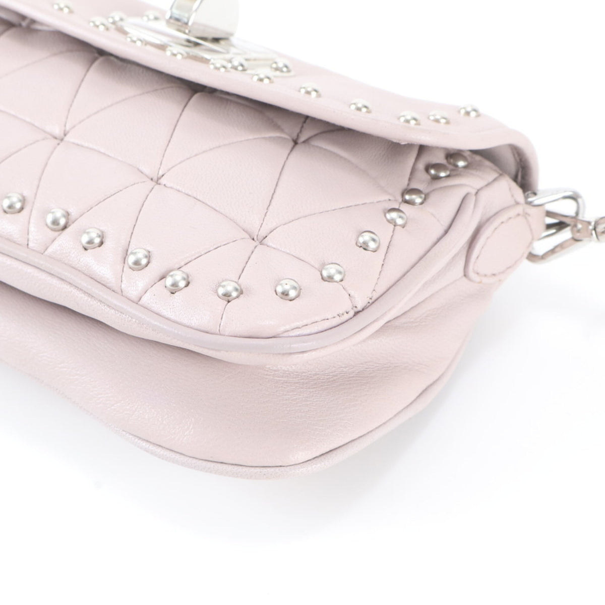 Miu Miu Pink Beige Leather Handbag Shoulder Bag (Pre-Owned)