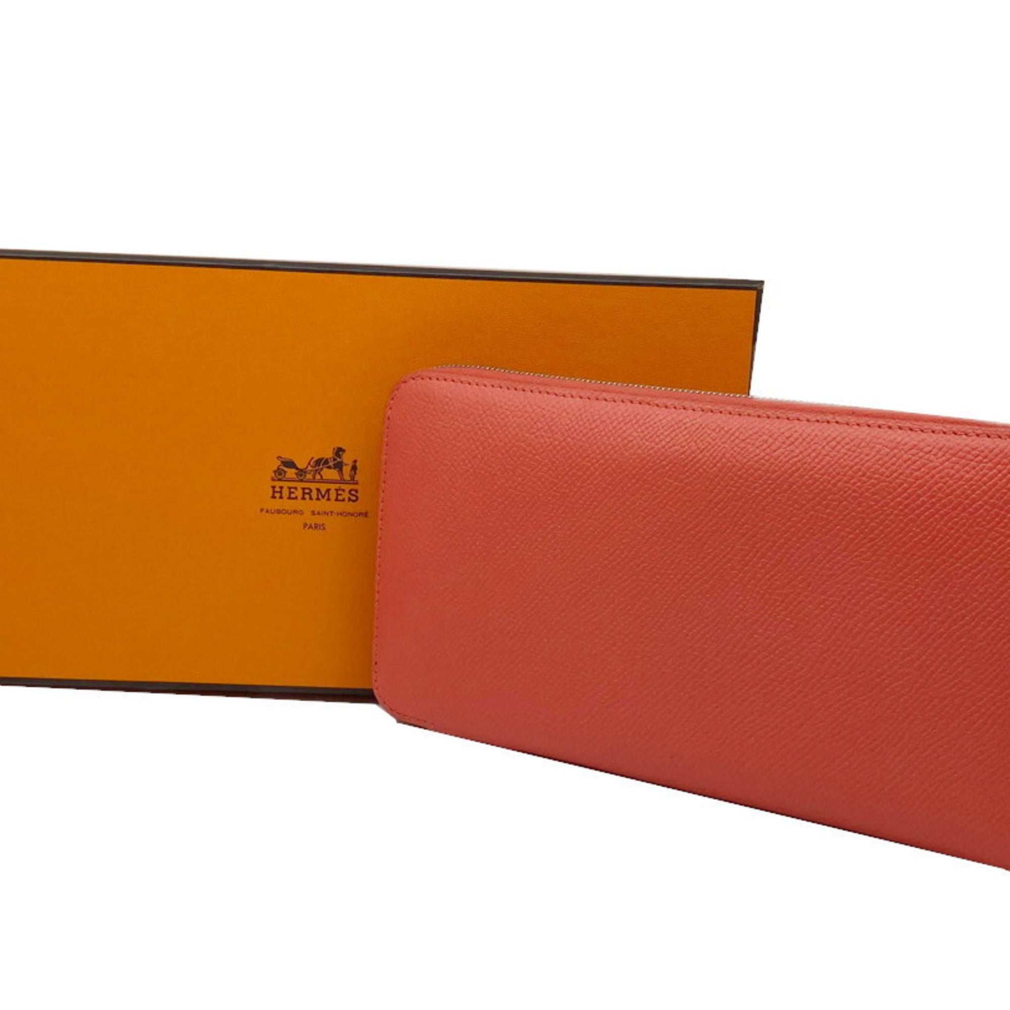 Hermes Silk'in Rose Jaipur Epsom Leather Long Wallet (Bi-Fold) (Pre-Owned)