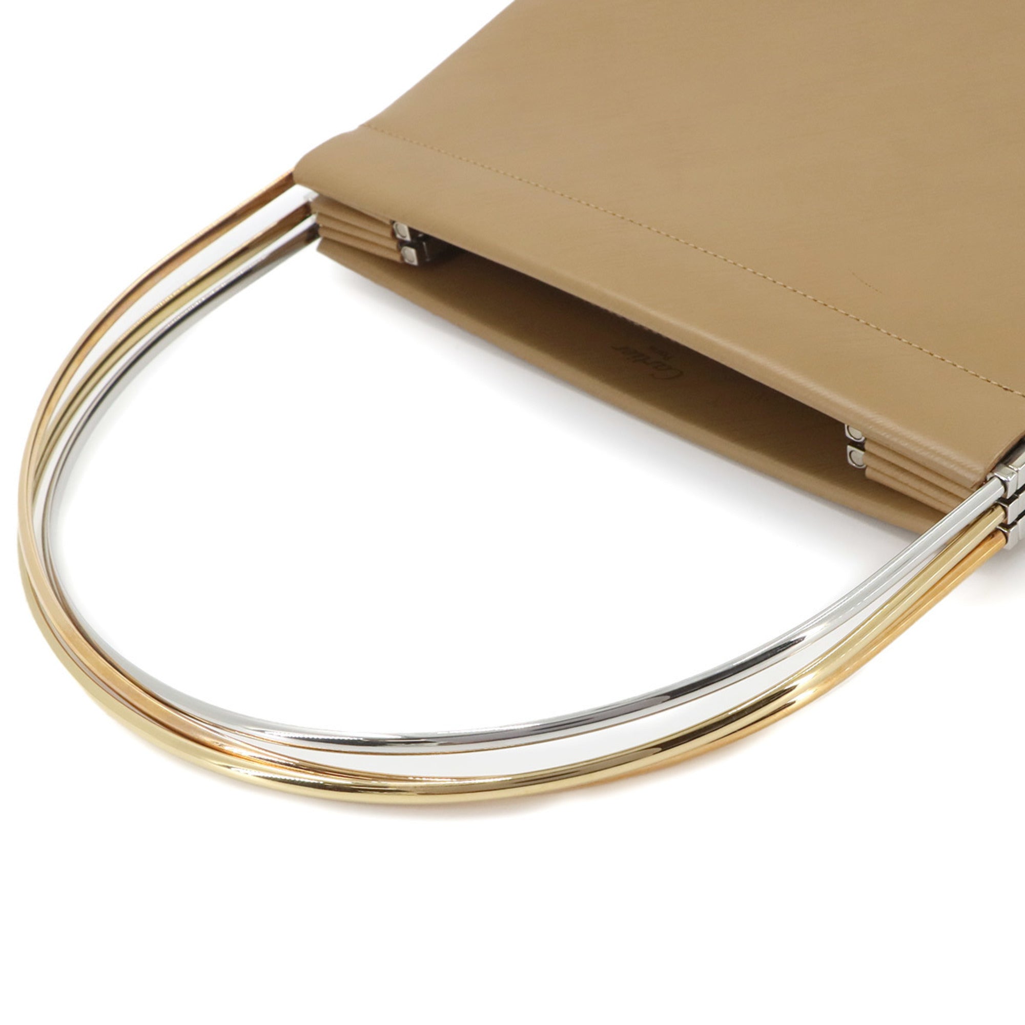 Cartier Light Brown Leather Handbag (Pre-Owned)