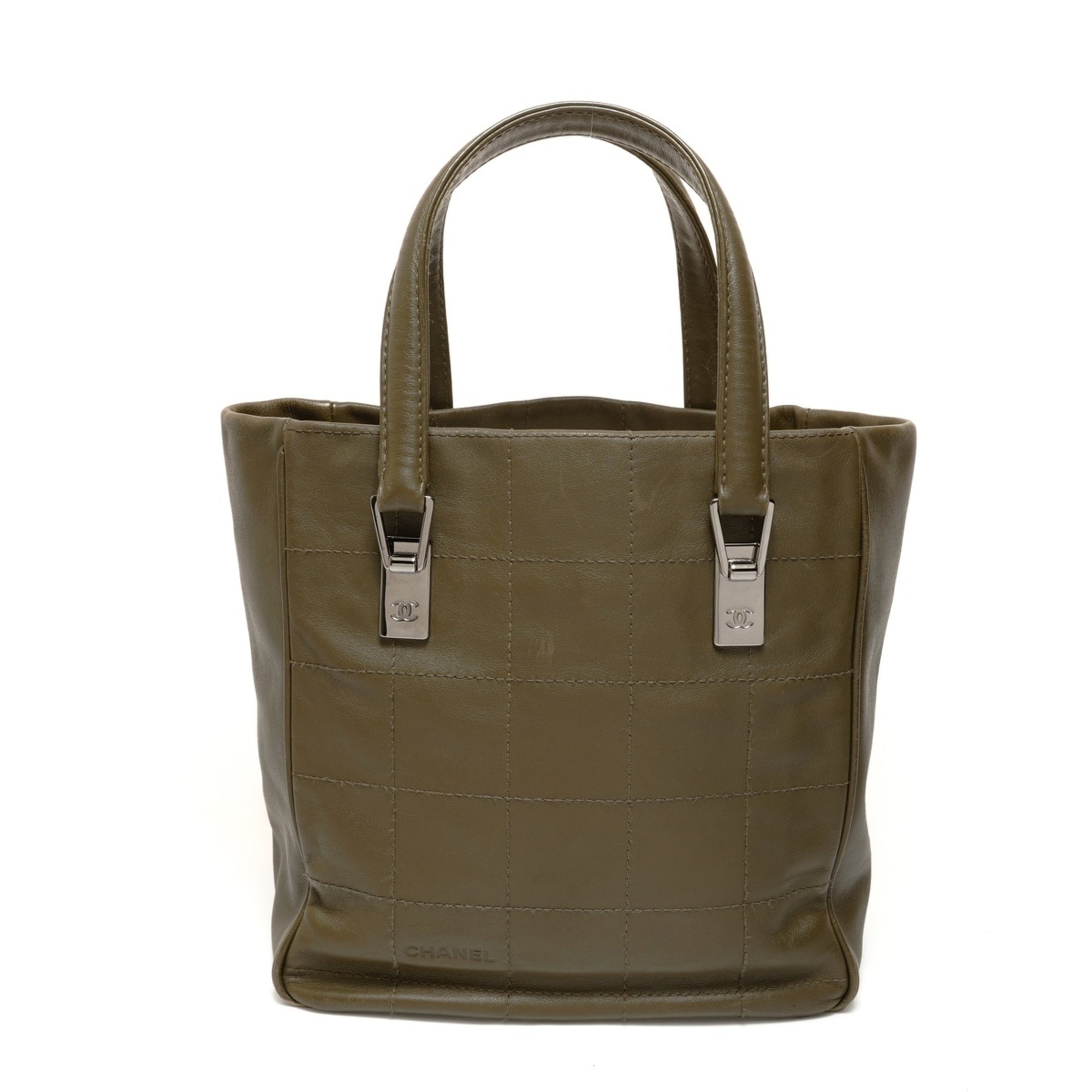 Chanel Chocolate Bar Khaki Handbag (Pre-Owned)