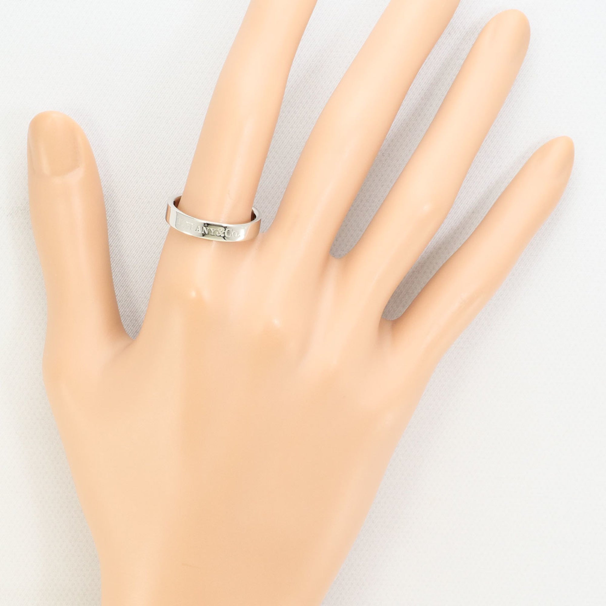 Tiffany Platinum Platinum 950 Band Ring (Pre-Owned)