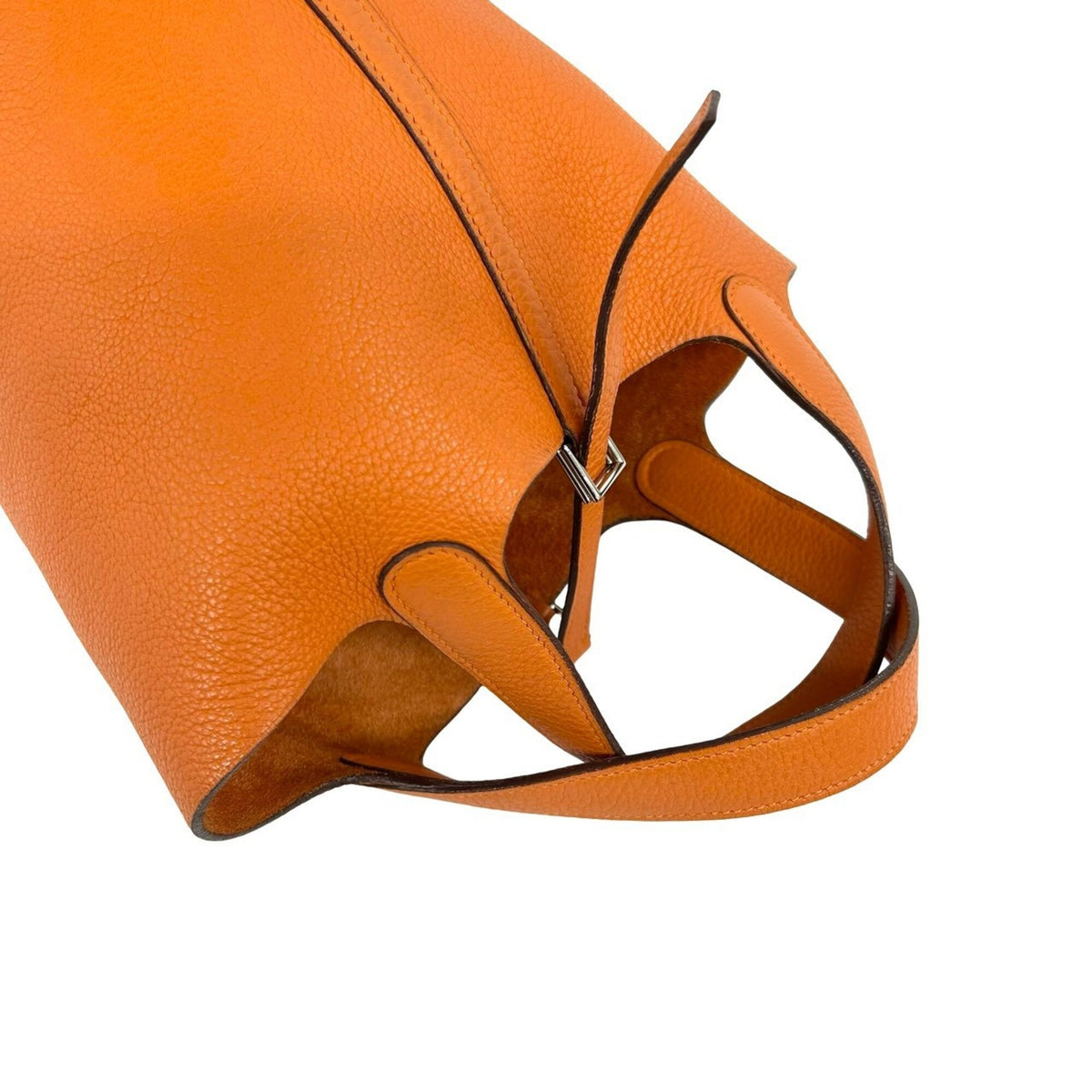 Hermes Orange Taurillon Clemence Leather Handbag Tote Bag (Pre-Owned)