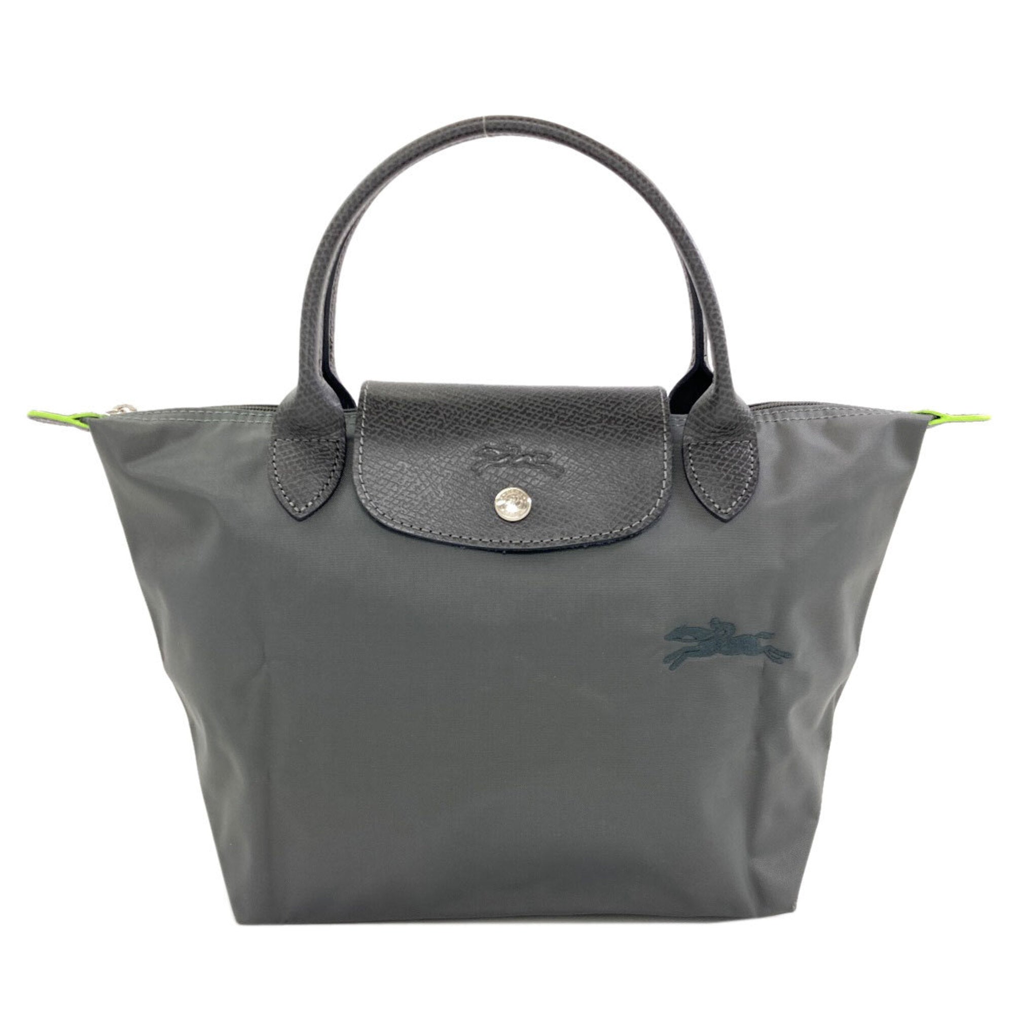 Longchamp Le Pliage Gray Nylon Handbag (Pre-Owned)