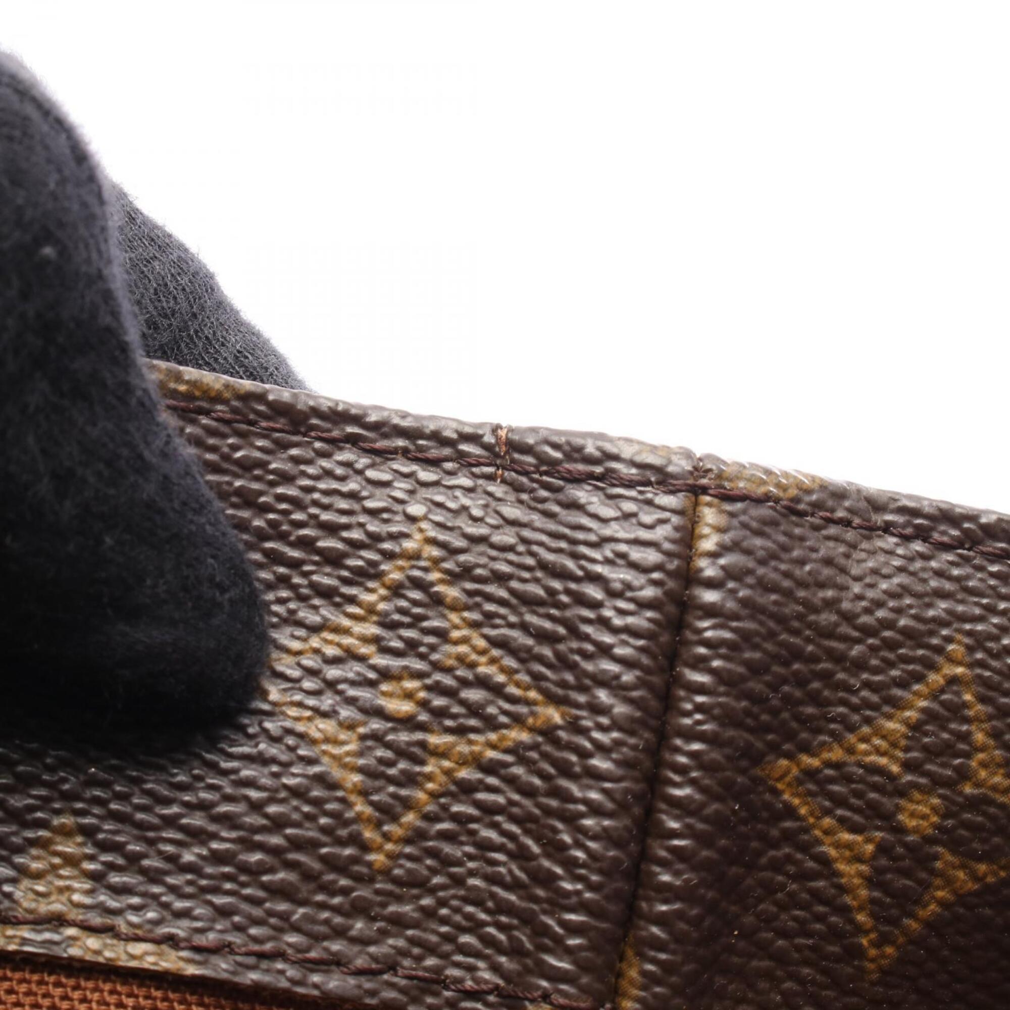 Louis Vuitton Brown Monogram Coated Canvas Leather Handbag Tote Bag (Pre-Owned)