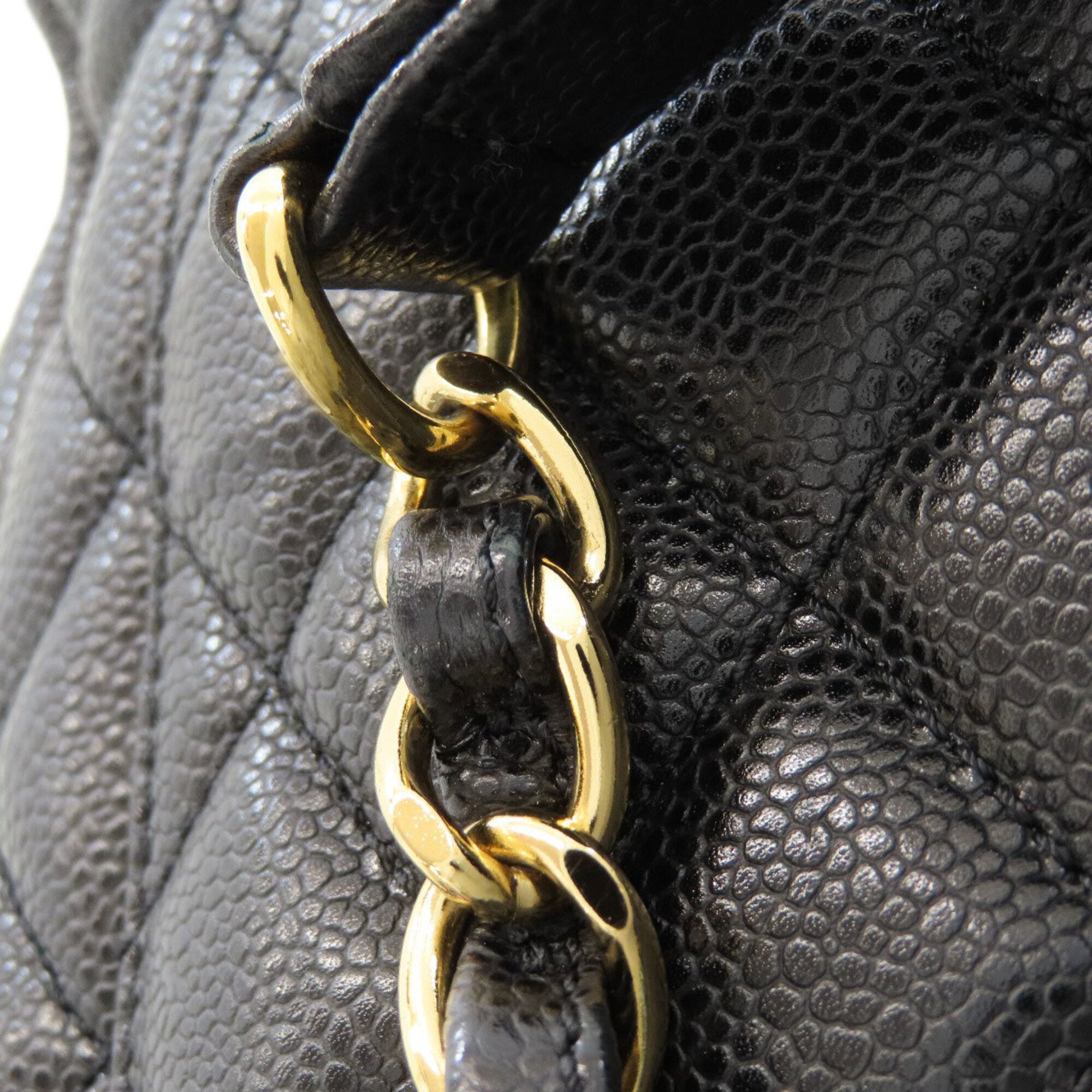 Chanel Black Leather Tote Bag (Pre-Owned)