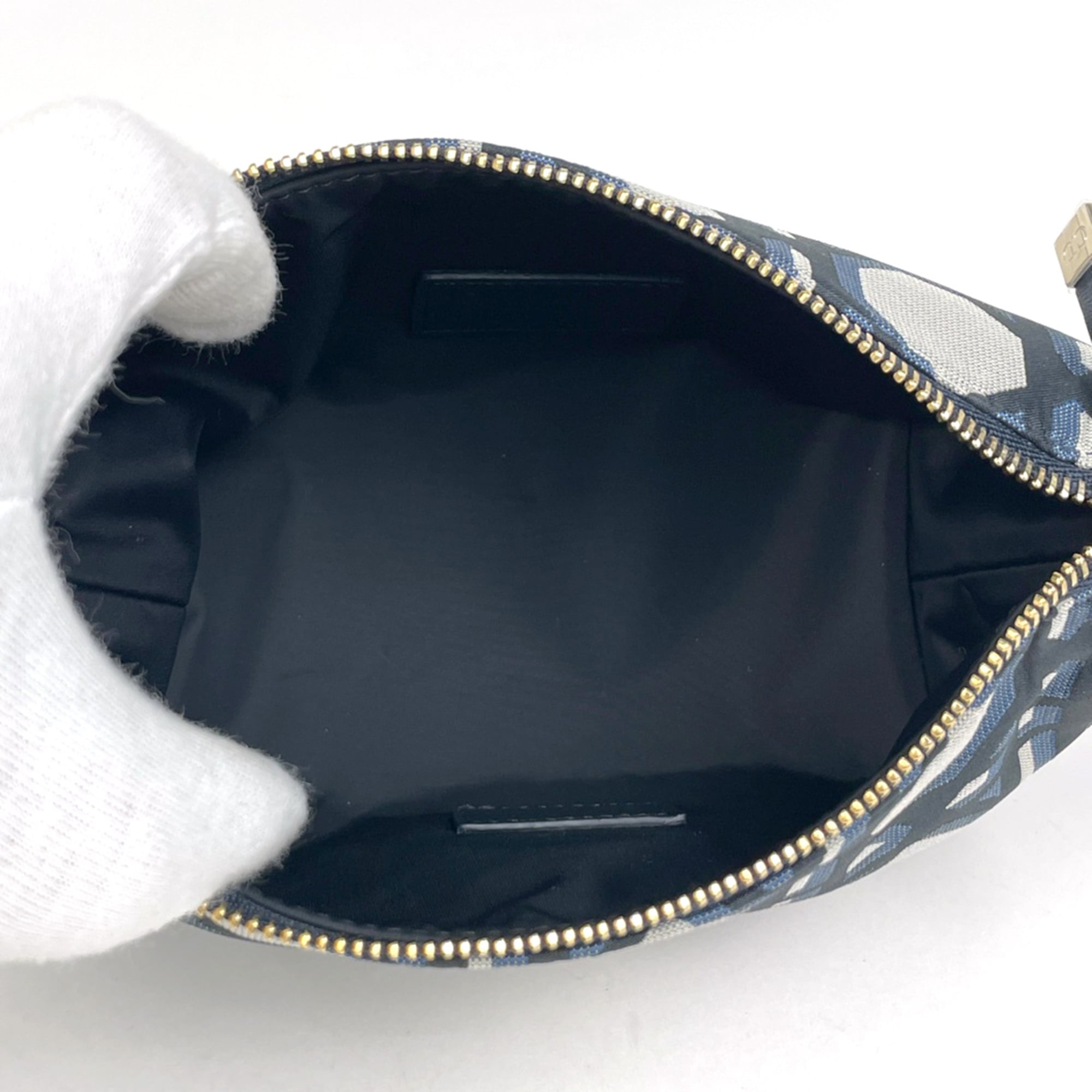 Christian Dior Navy Nylon Canvas Pouch (Pre-Owned)