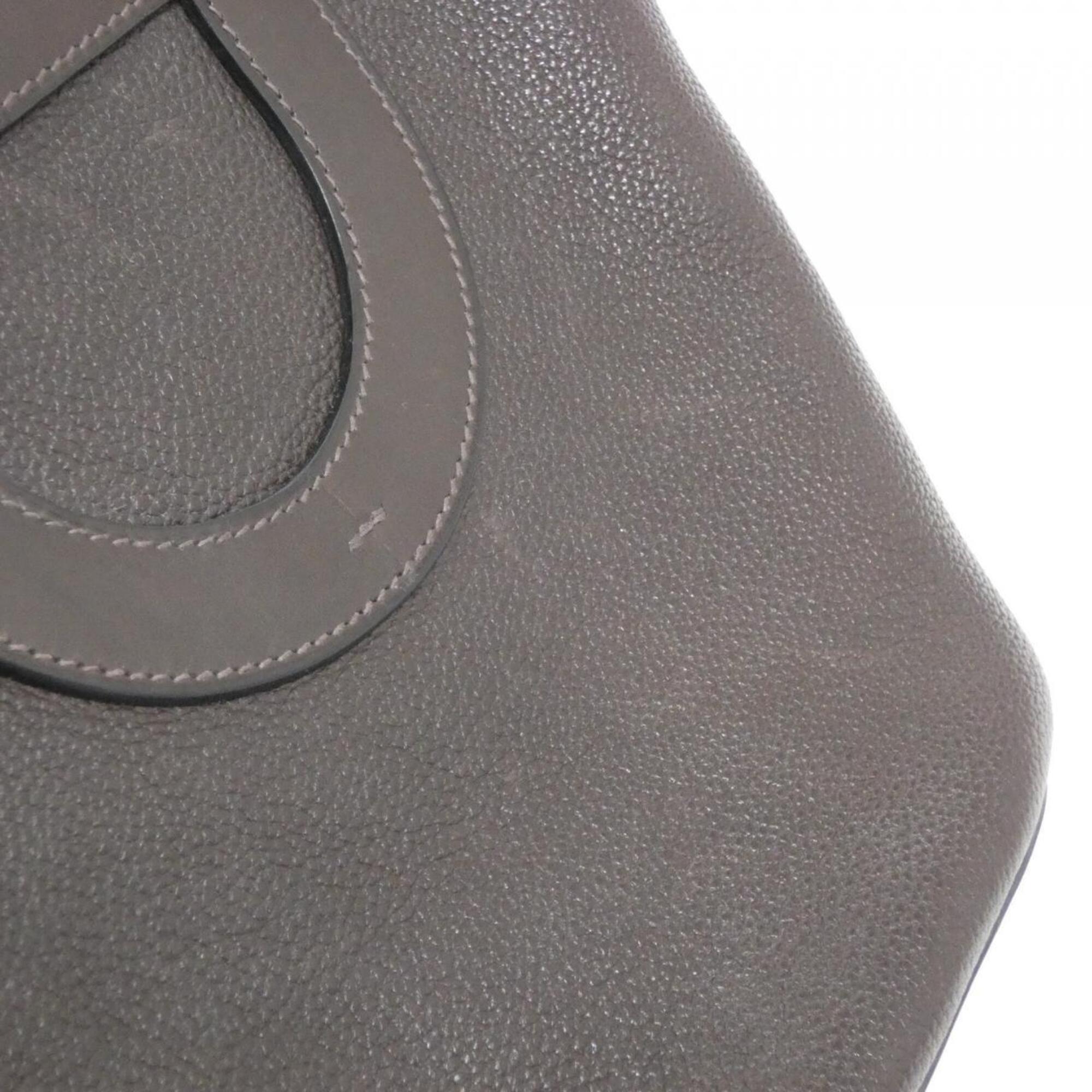 Hermes Ebene Barenia Leather Handbag (Pre-Owned)