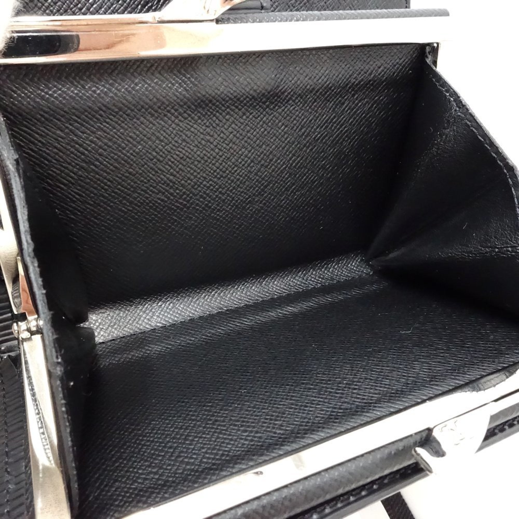 Louis Vuitton Noir Leather Wallet (Bi-Fold) (Pre-Owned)