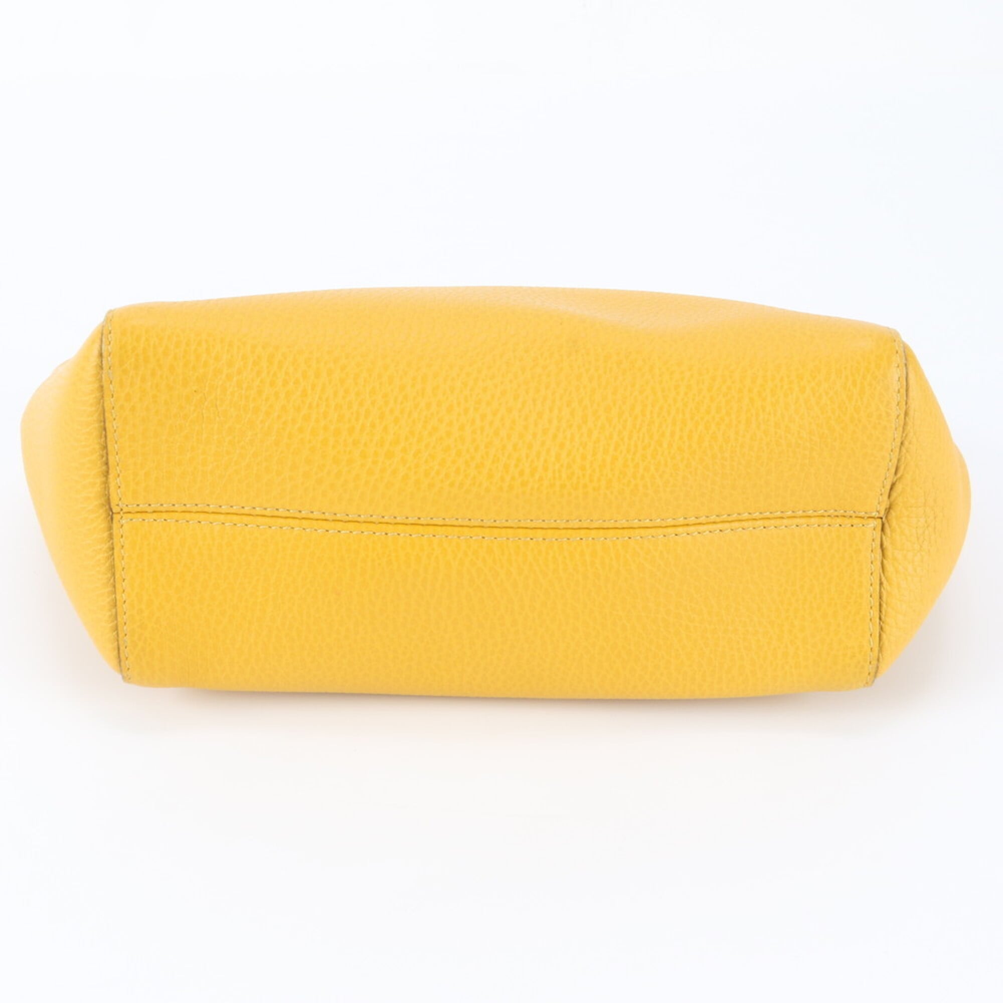 Gucci Gucci Swing Mustard Yellow Leather Handbag (Pre-Owned)