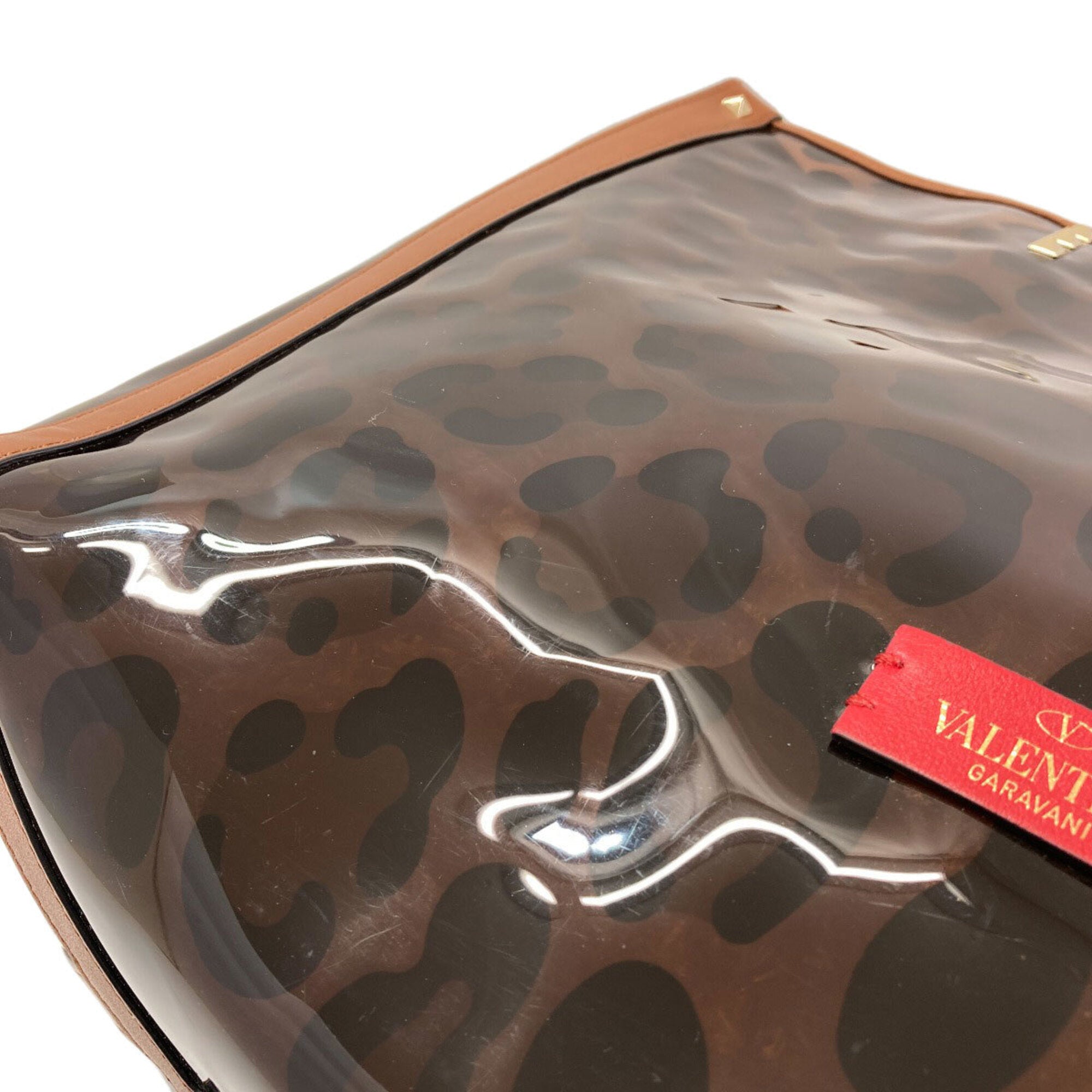 Valentino Brown Vinyl Tote Bag (Pre-Owned)