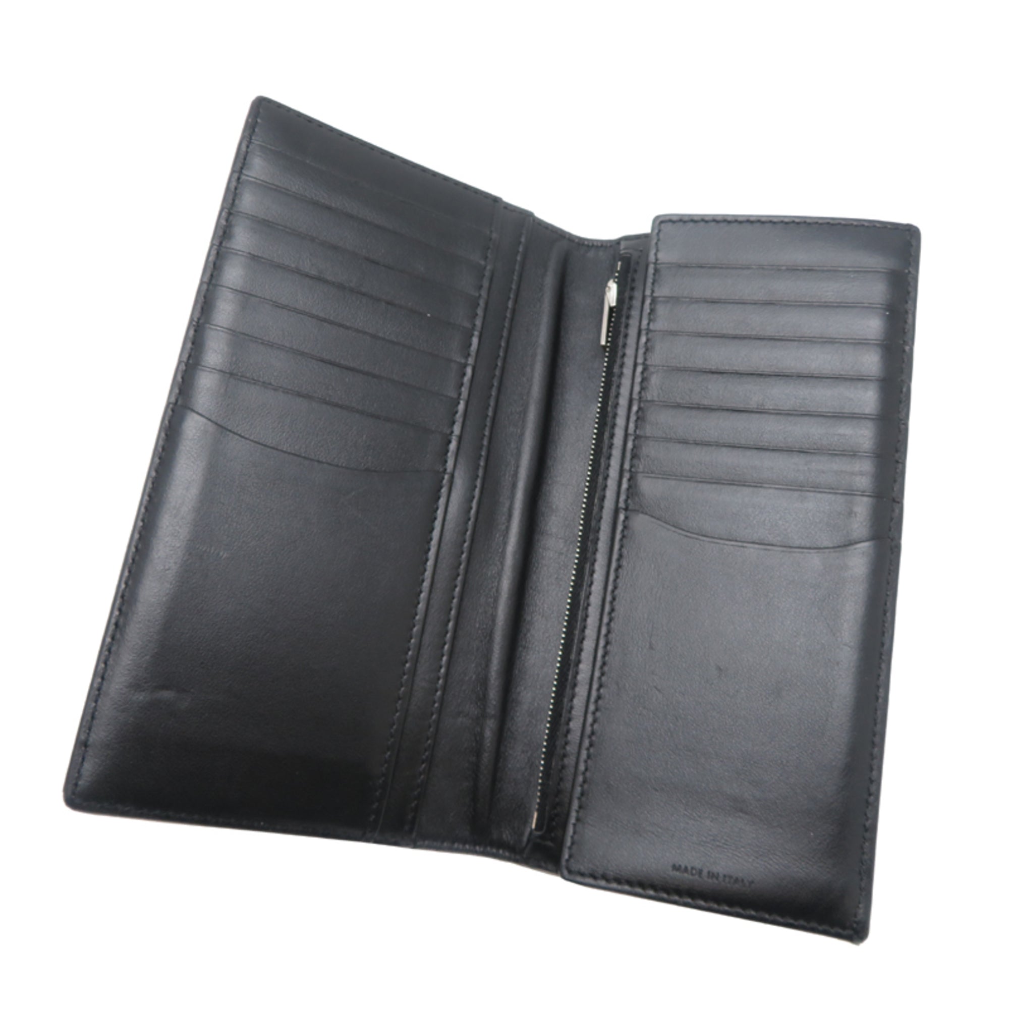 Celine Black Leather Long Wallet (Bi-Fold) (Pre-Owned)