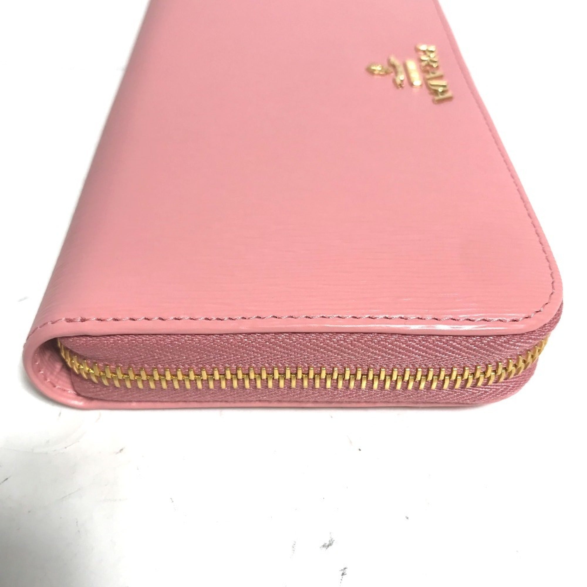 Prada Pink Saffiano Metal Long Wallet (Bi-Fold) (Pre-Owned)