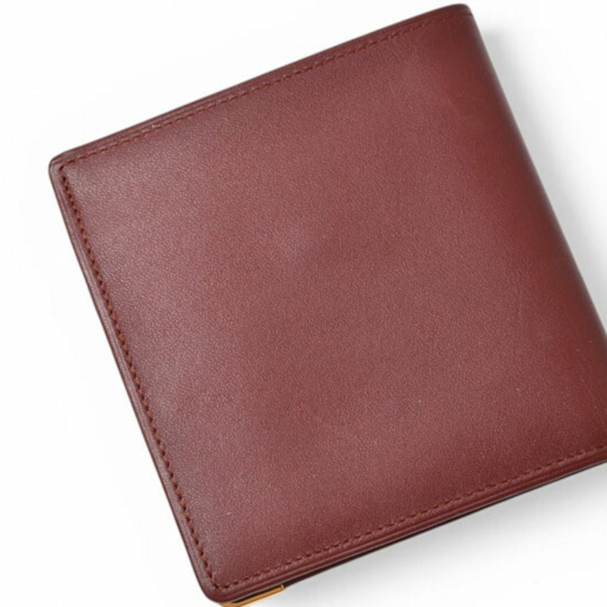 Cartier Bordeaux Leather Wallet (Bi-Fold) (Pre-Owned)