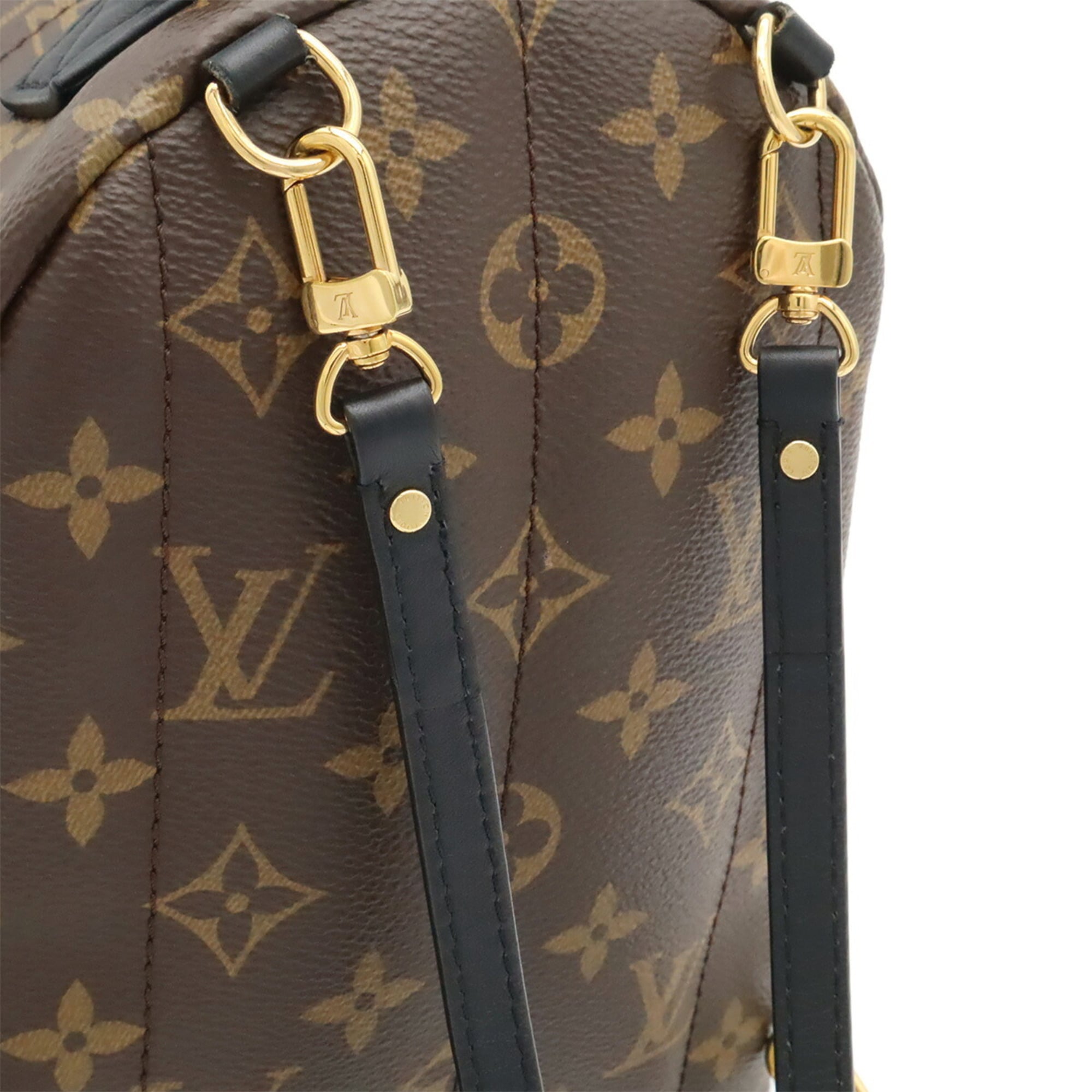 Louis Vuitton Brown Monogram Canvas Leather Backpack Shoulder Bag (Pre-Owned)