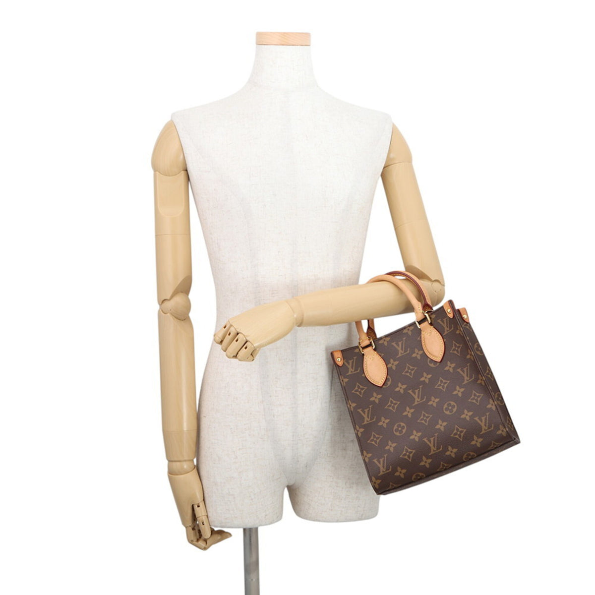 Louis Vuitton Brown Red Color Monogram Canvas Handbag Shoulder Bag (Pre-Owned)