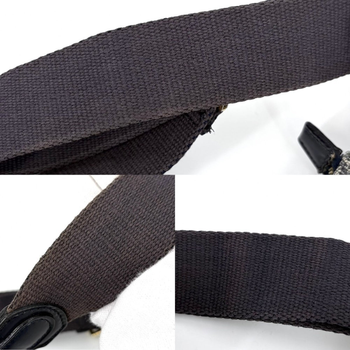 Christian Dior Navy Canvas Leather Saddle Bag Shoulder Bag (Pre-Owned)
