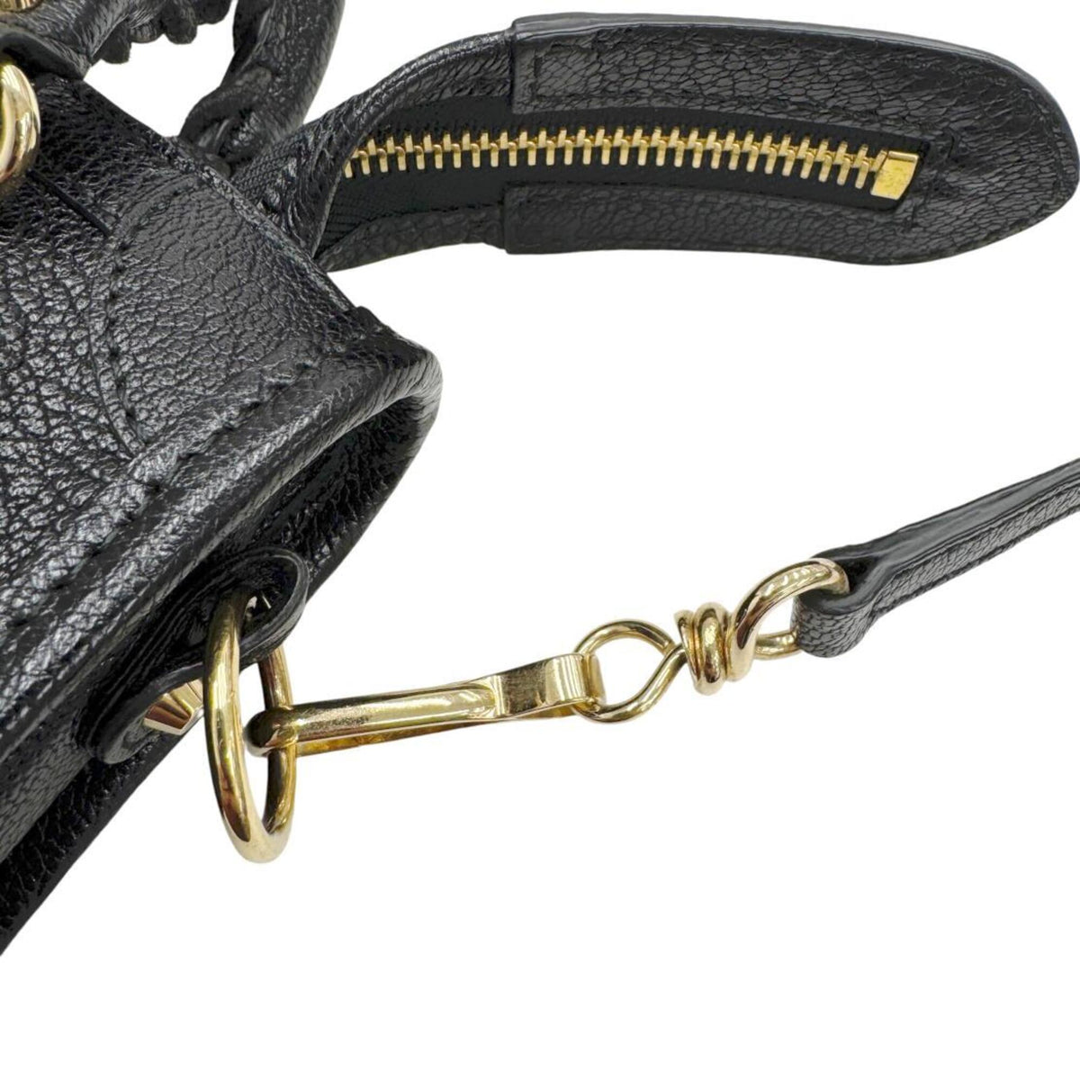 Balenciaga Black Leather Handbag Shoulder Bag (Pre-Owned)