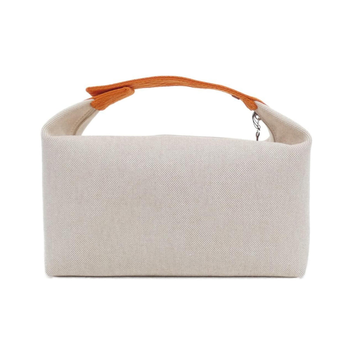 Hermes Beige Orange Canvas Handbag Pouch (Pre-Owned)