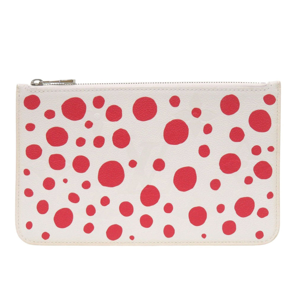 Louis Vuitton Red Color White Leather Pouch (Pre-Owned)