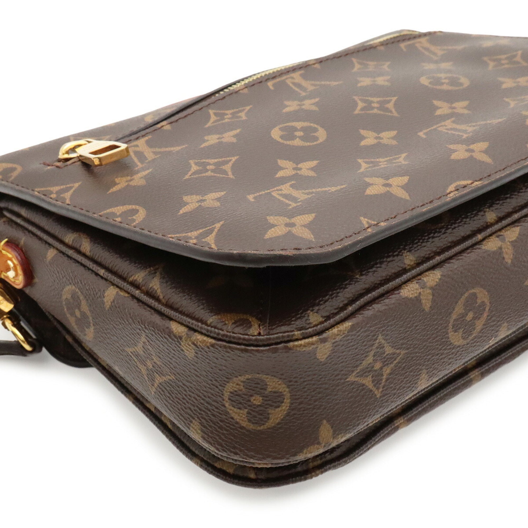 Louis Vuitton Brown Monogram Monogram Clutch Bag Handbag Pochette Shoulder Bag (Pre-Owned)