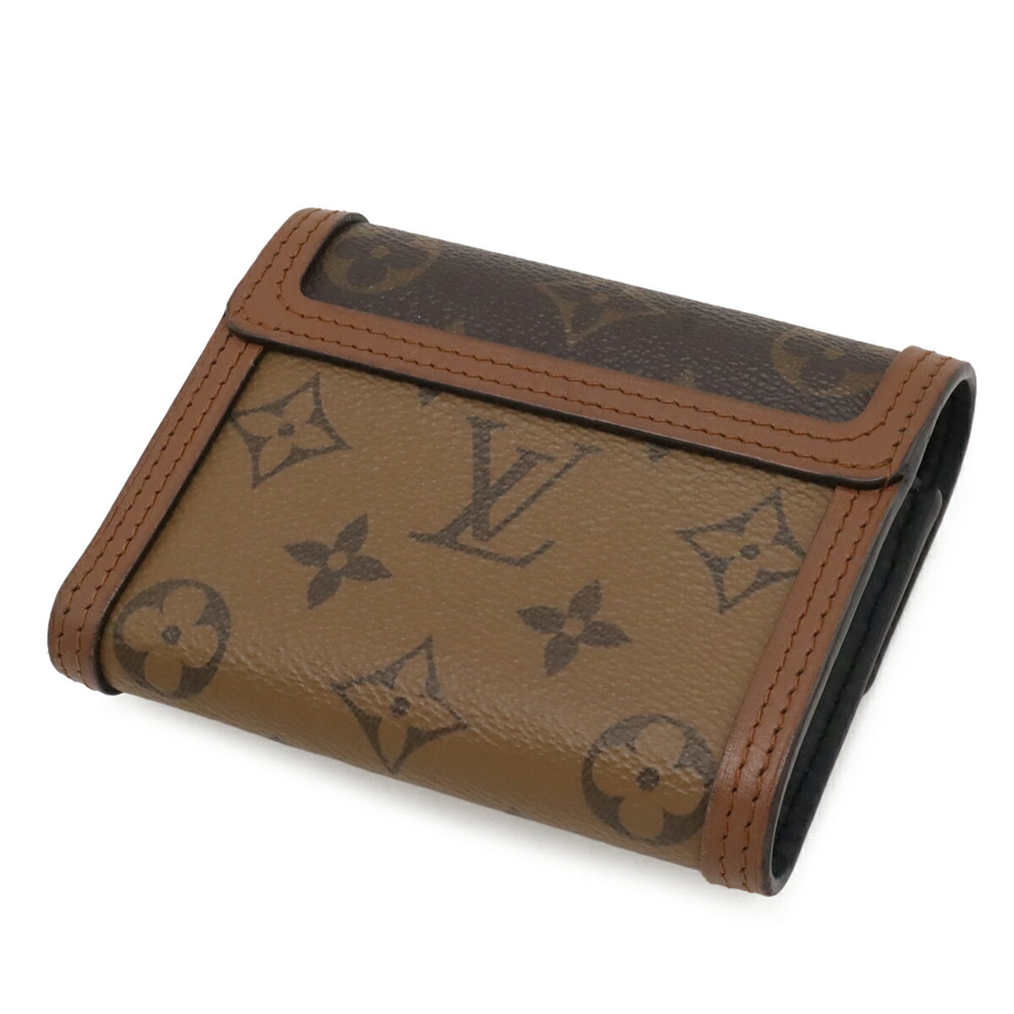 Louis Vuitton Galle Light Brown Monogram Monogram Monogram Reverse Wallet (Tri-Fold) (Pre-Owned)