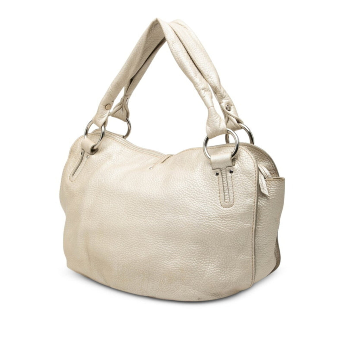 Celine Bittersweet White Leather Handbag (Pre-Owned)