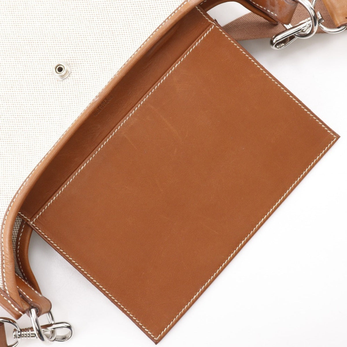 Hermes Evelyne Brown Toile H Shoulder Bag (Pre-Owned)