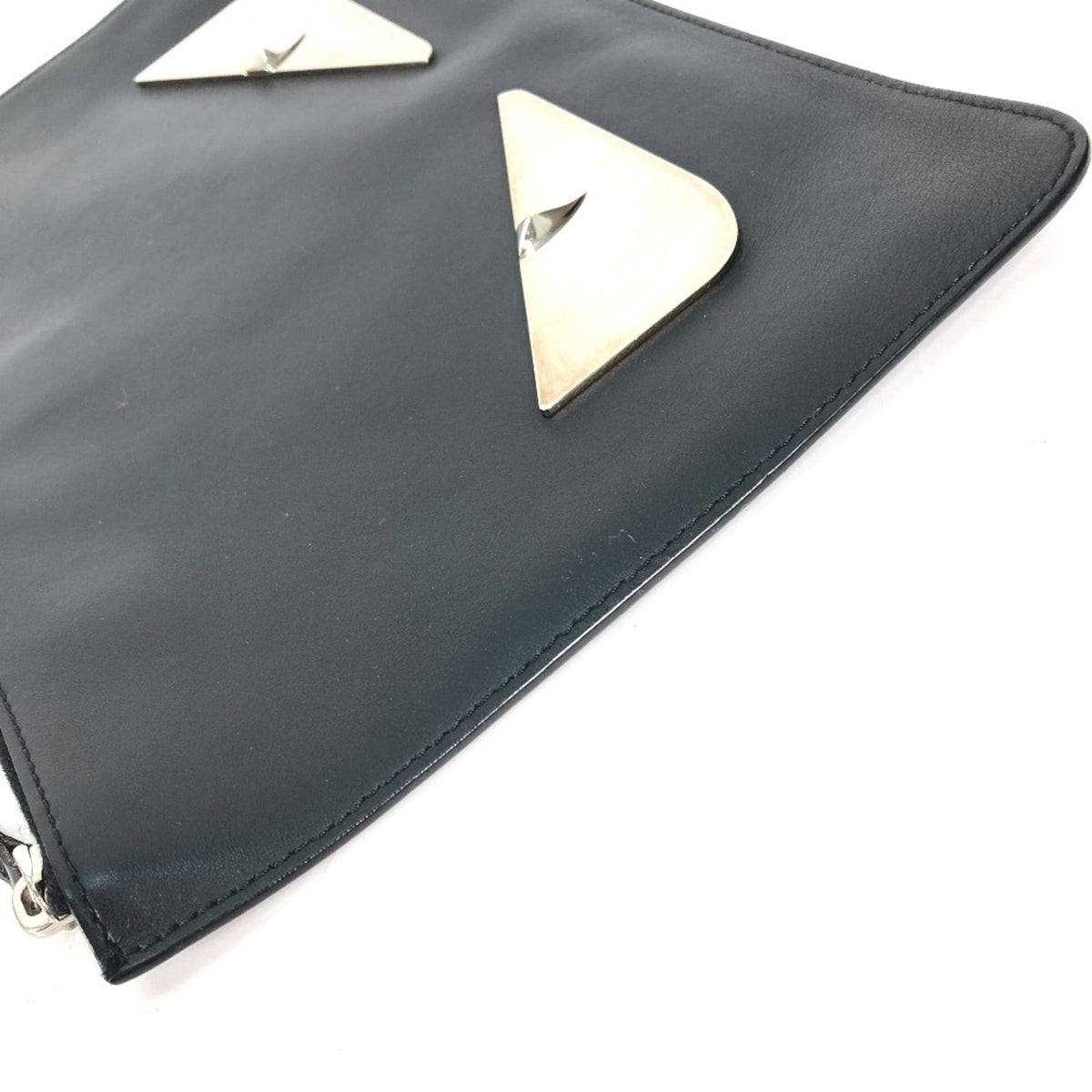 Fendi Black Leather Clutch Bag (Pre-Owned)