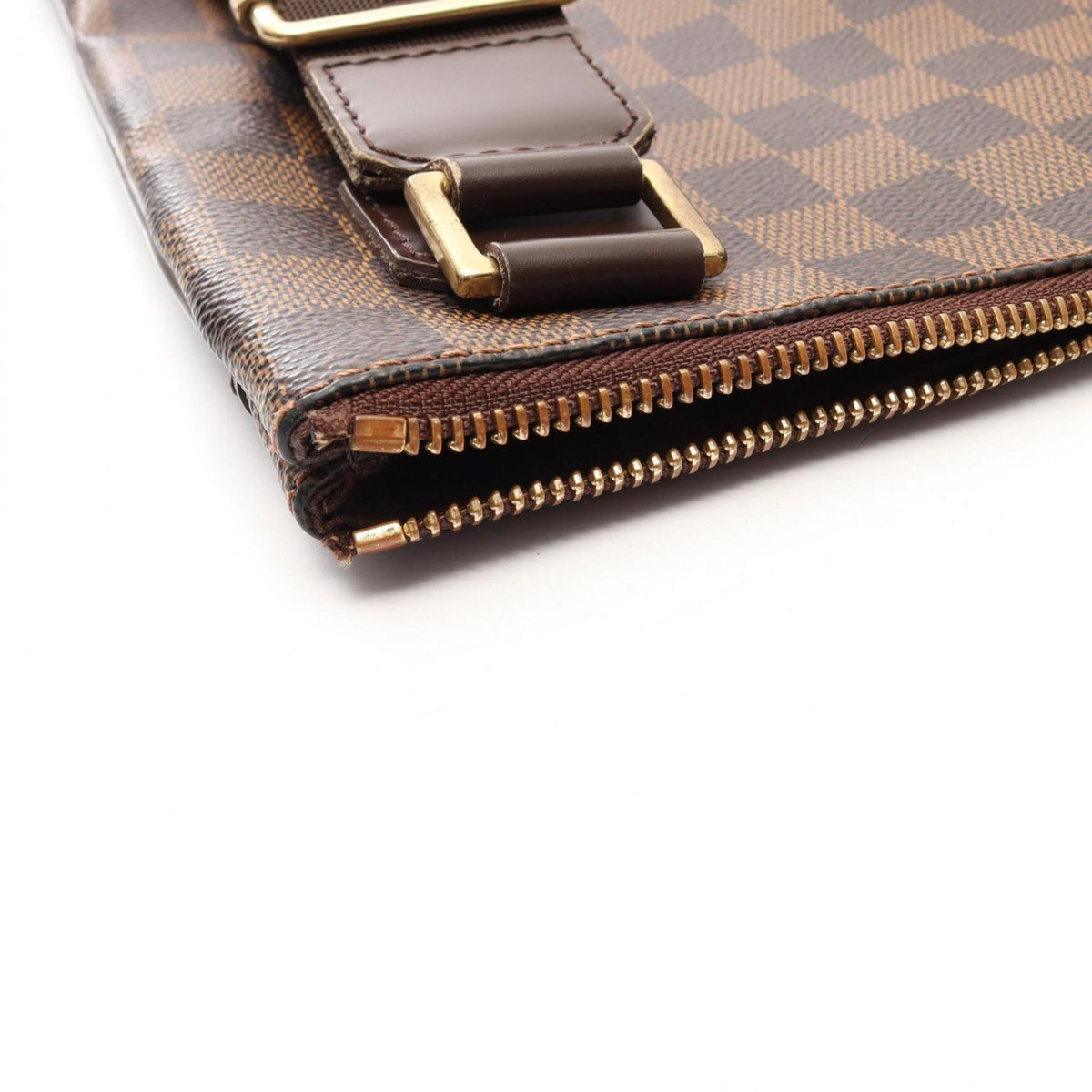 Louis Vuitton Brown Ebene Coated Canvas Leather Handbag Pochette Shoulder Bag (Pre-Owned)