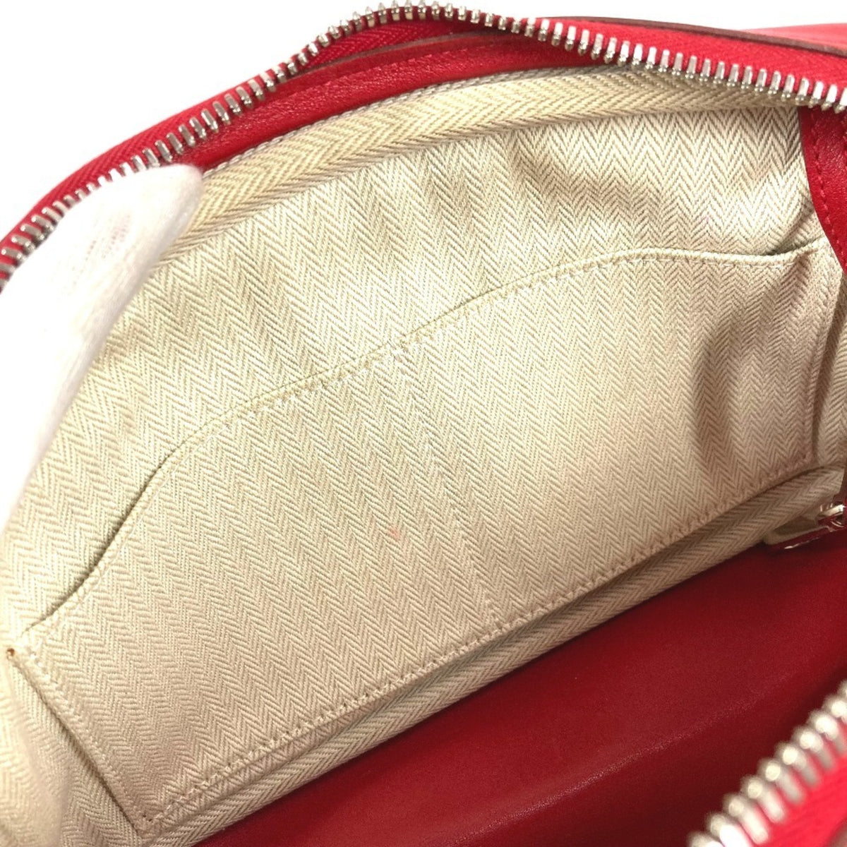 Hermes Red Color Leather Pochette Shoulder Bag (Pre-Owned)